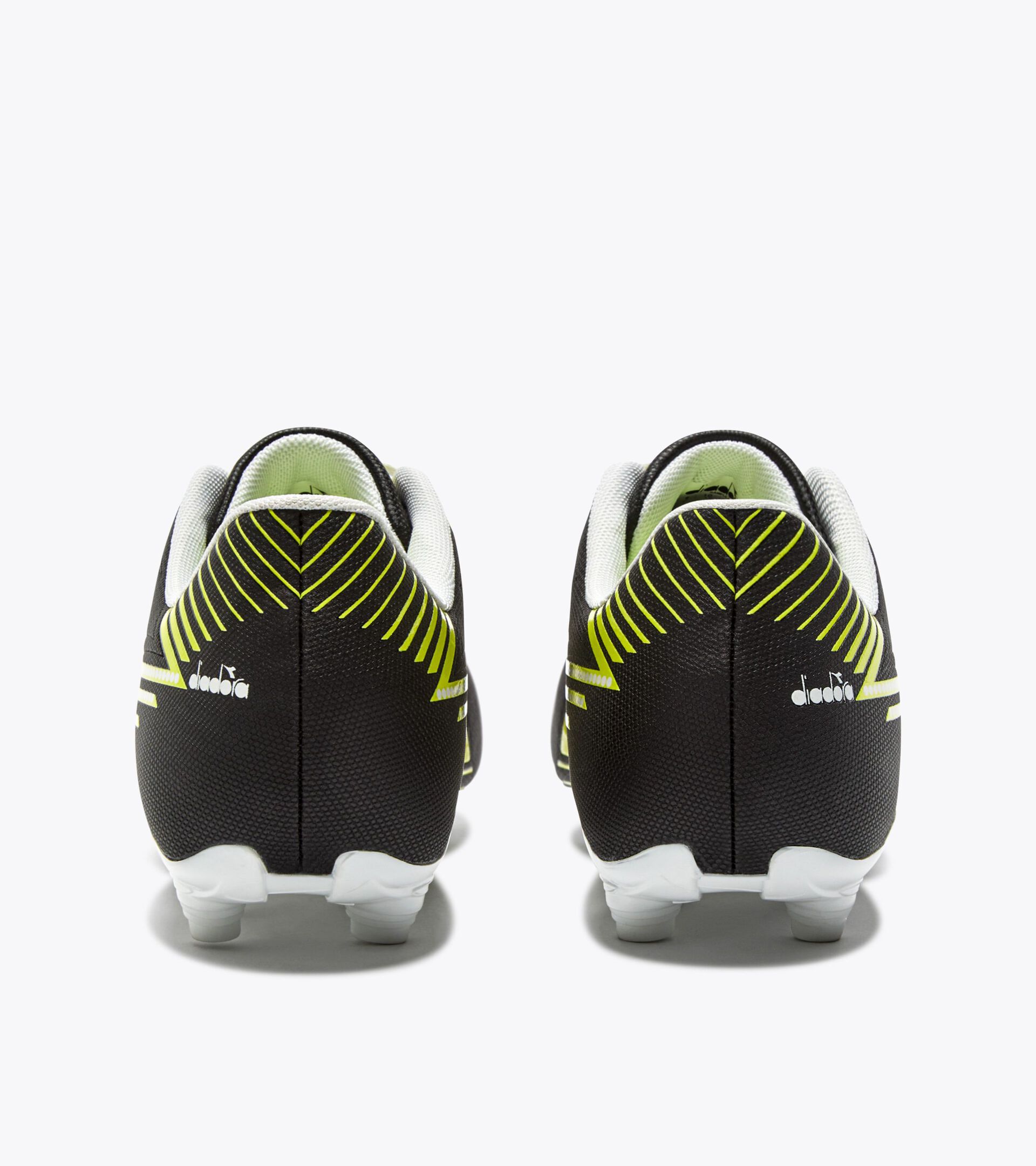 Bota de fútbol para superficies compactas - Hombre PICHICHI 8 MG14 NEGRO/AMARILLO FLUO DD - Diadora