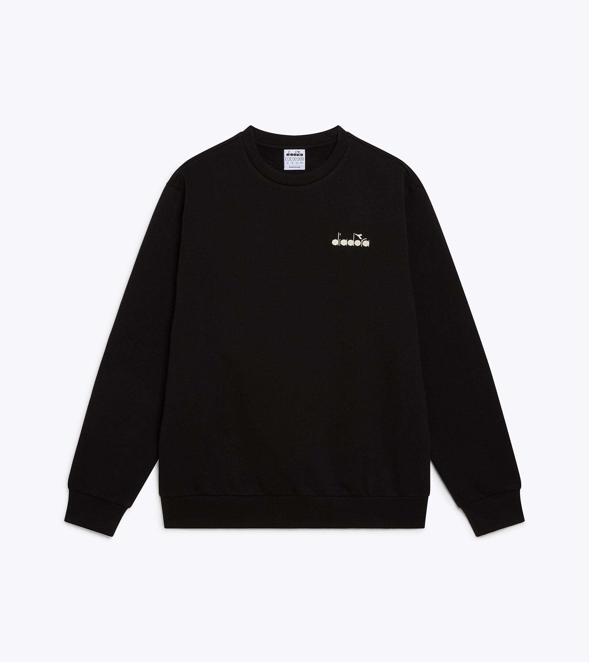 Jersey Sweatshirt - Regular fit - Men&rsquo;s LOGO CREW SWEATSHIRT (FT) BLACK - Diadora
