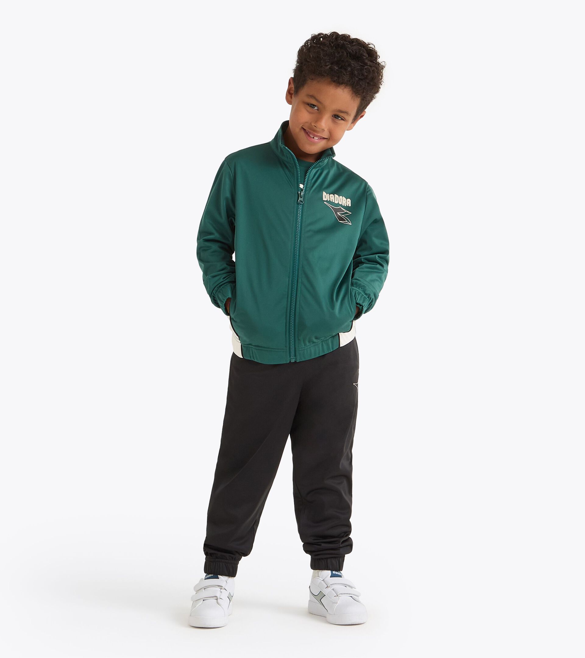 Polyestere tracksuit - Boy
 JB. TRACKSUIT FZ LOGO (PL) RAIN FOREST - Diadora