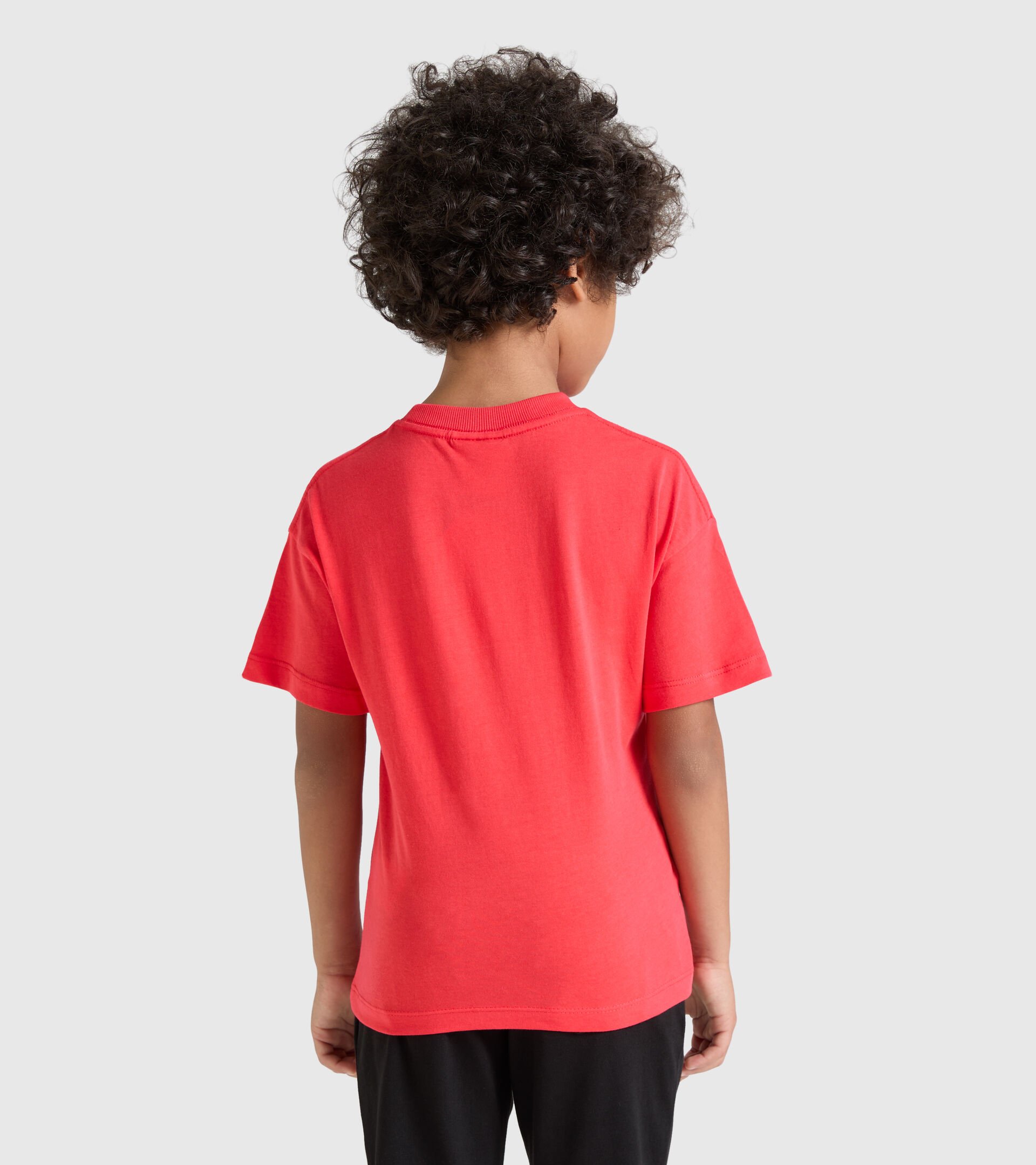 T-shirt en coton junior - Unisexe JU.T-SHIRT SS RAINBOW COQUELICOT ROUGE - Diadora