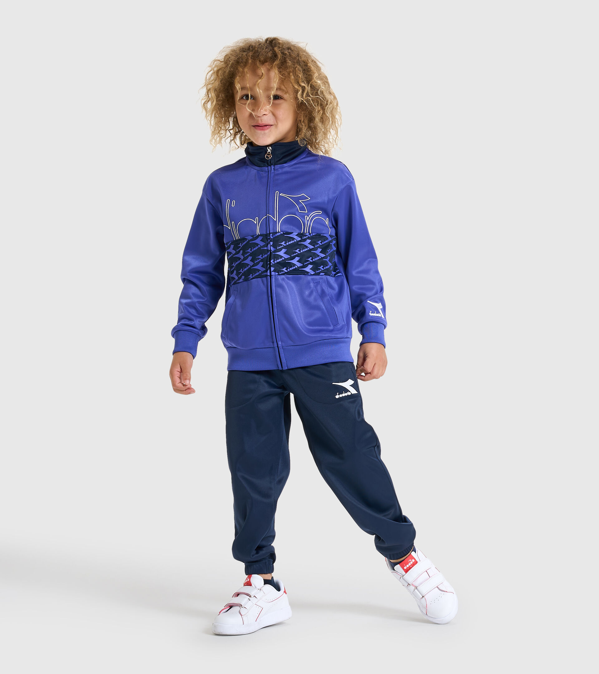 Tracksuit - Kids JB.TRACKSUIT FZ HOOPLA BLUE REGISTA - Diadora