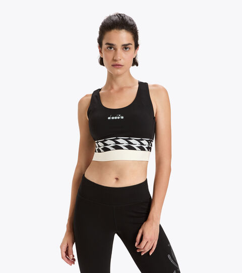 Soutien-gorge de sport - Femme L. MEDIUM SUPPORT BRA BLANC MURMURE/NOIR - Diadora