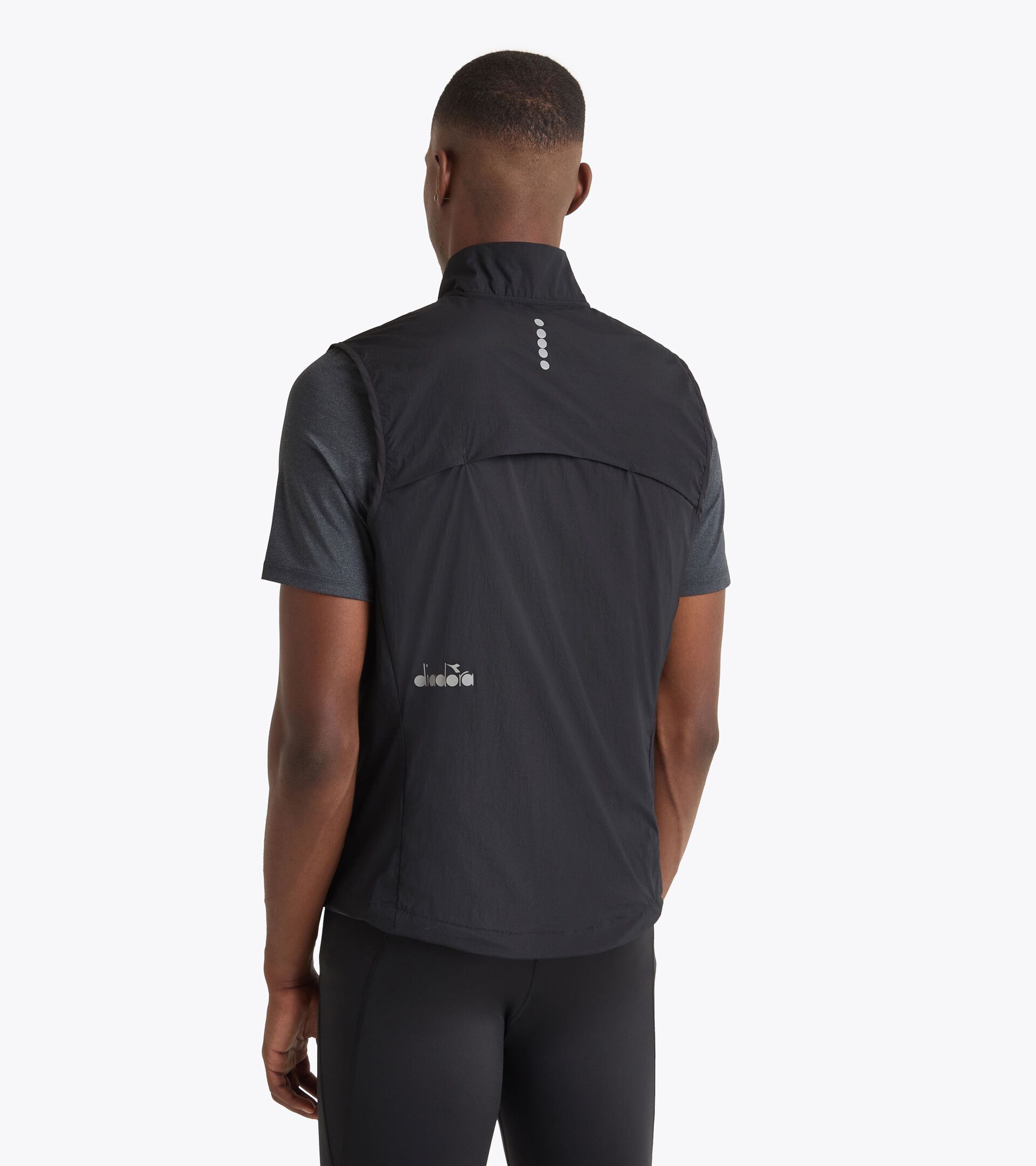 Chaleco cortavientos plegable§Running§Hombre WINDBREAKER PACKABLE VEST NEGRO - Diadora