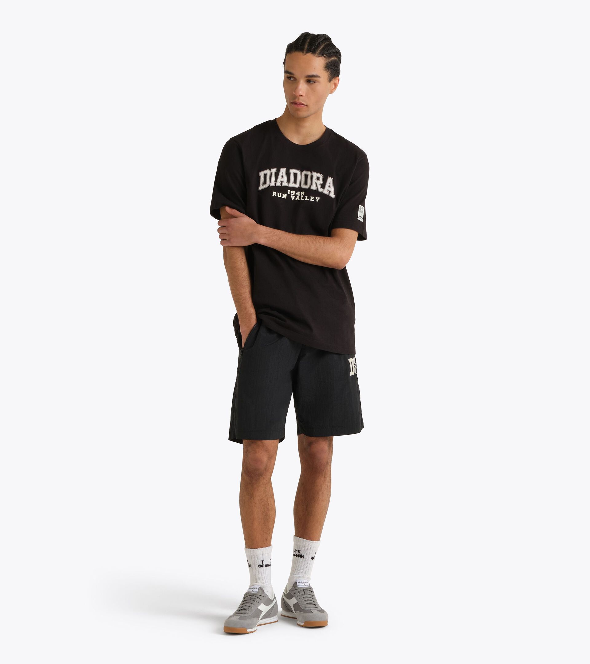 Bermuda shorts - Run Valley - All-gender SHORTS RUN VALLEY BLACK - Diadora