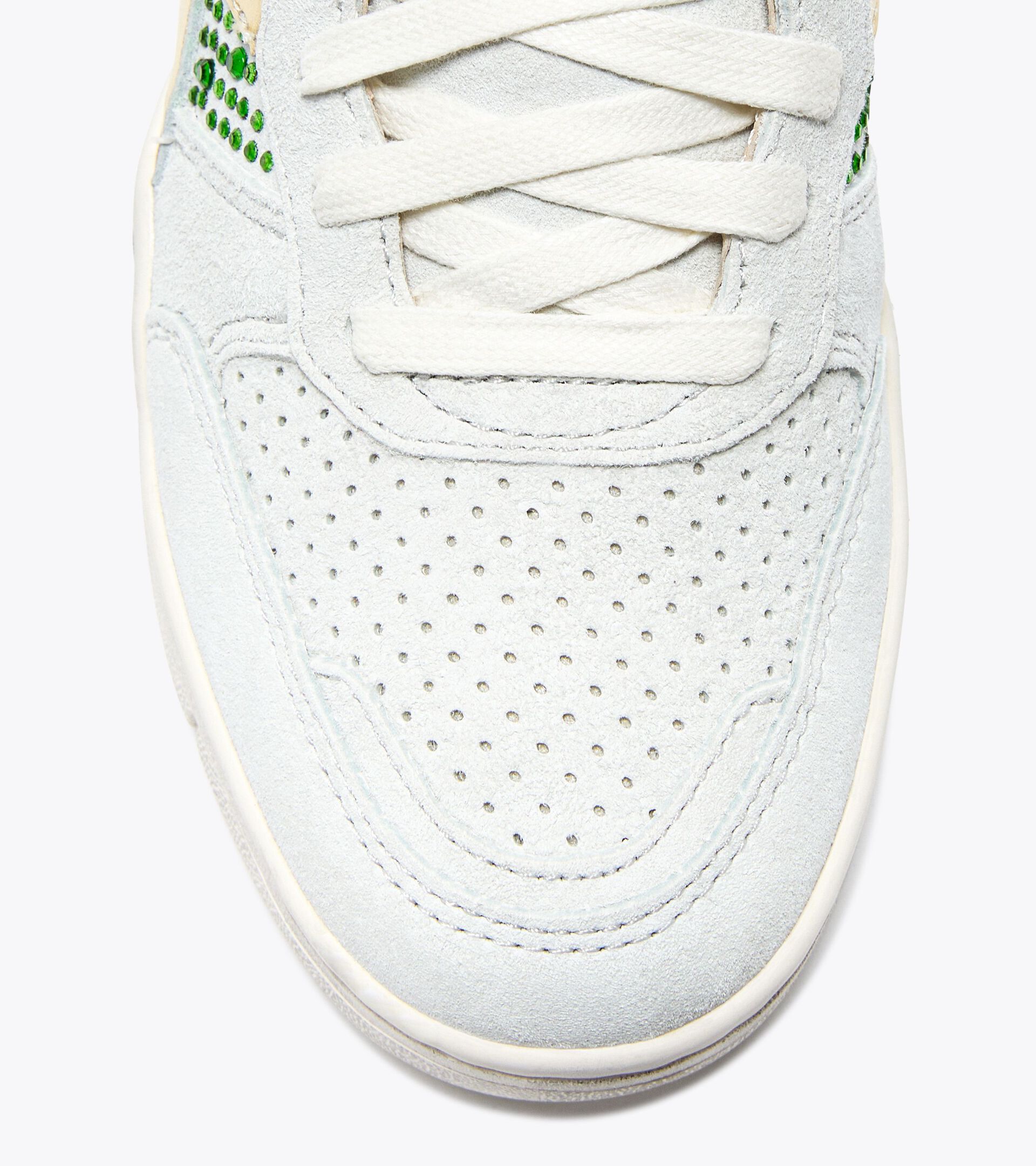 Leather Heritage sneakers -  Women’s B.560 STUDS USED WN WHITE/EMERALD GREEN - Diadora