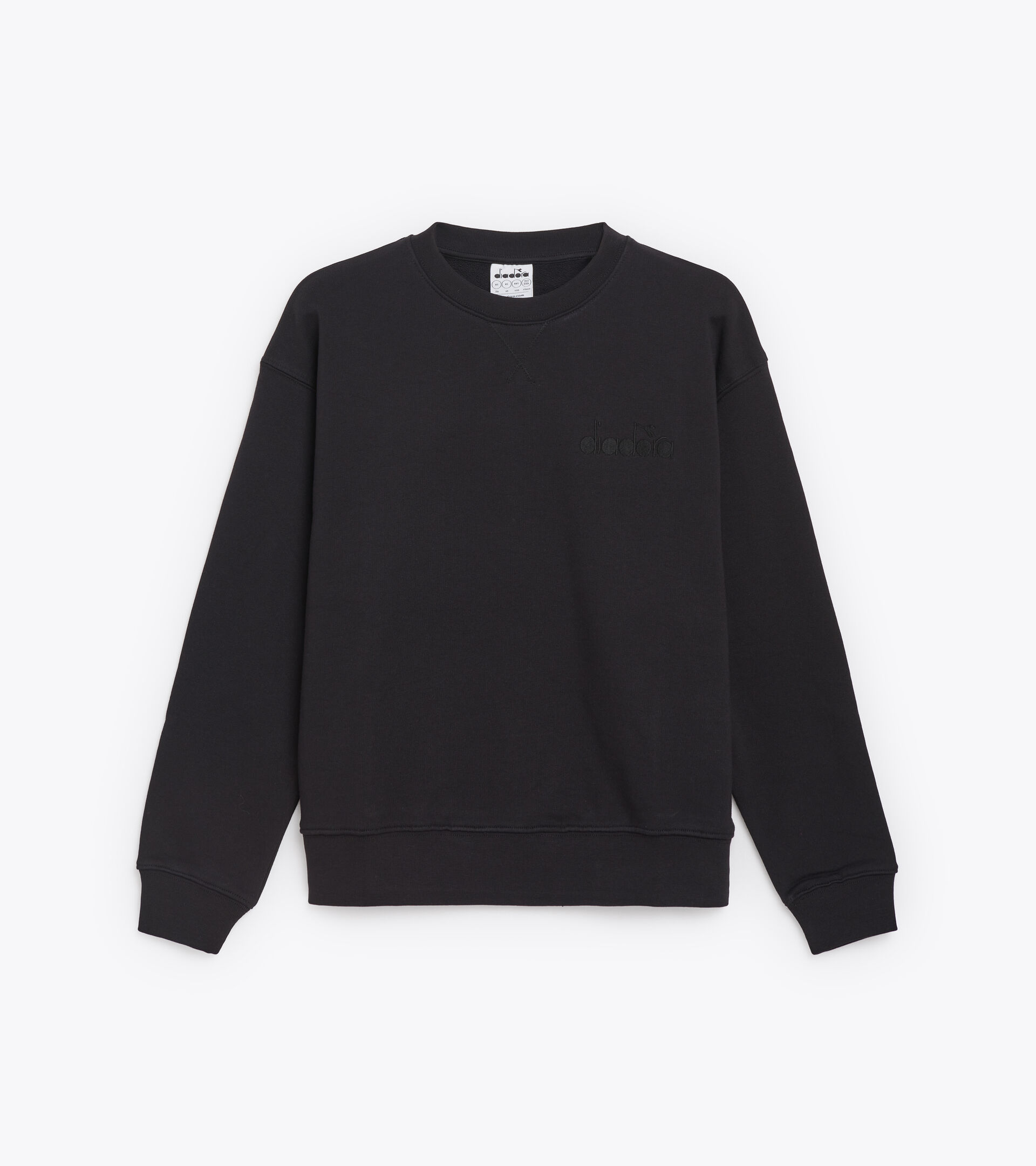 Felpa in cotone - Gender neutral SWEATSHIRT CREW SPW LOGO NERO - Diadora