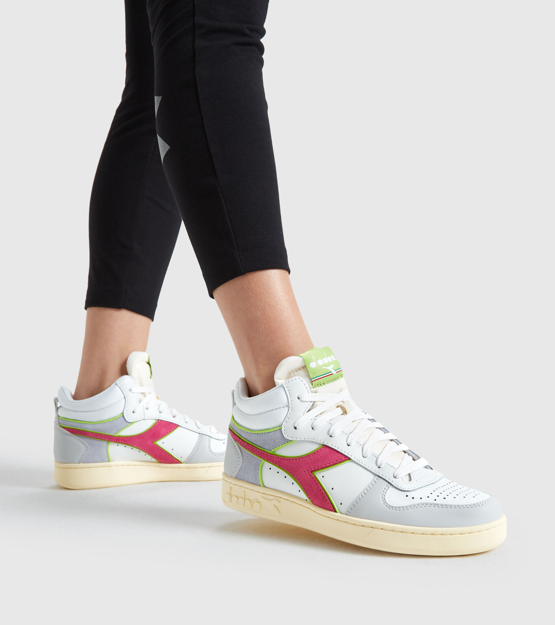 Sports shoes - Women MAGIC BASKET DEMI WN WHITE/LUNAR ROCK - Diadora