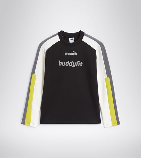 SWEATSHIRT CREW BUDDYFIT, BLACK Crew-neck sweatshirt - Men SWEATSHIRT CREW BUDDYFIT BLACK - Diadora
