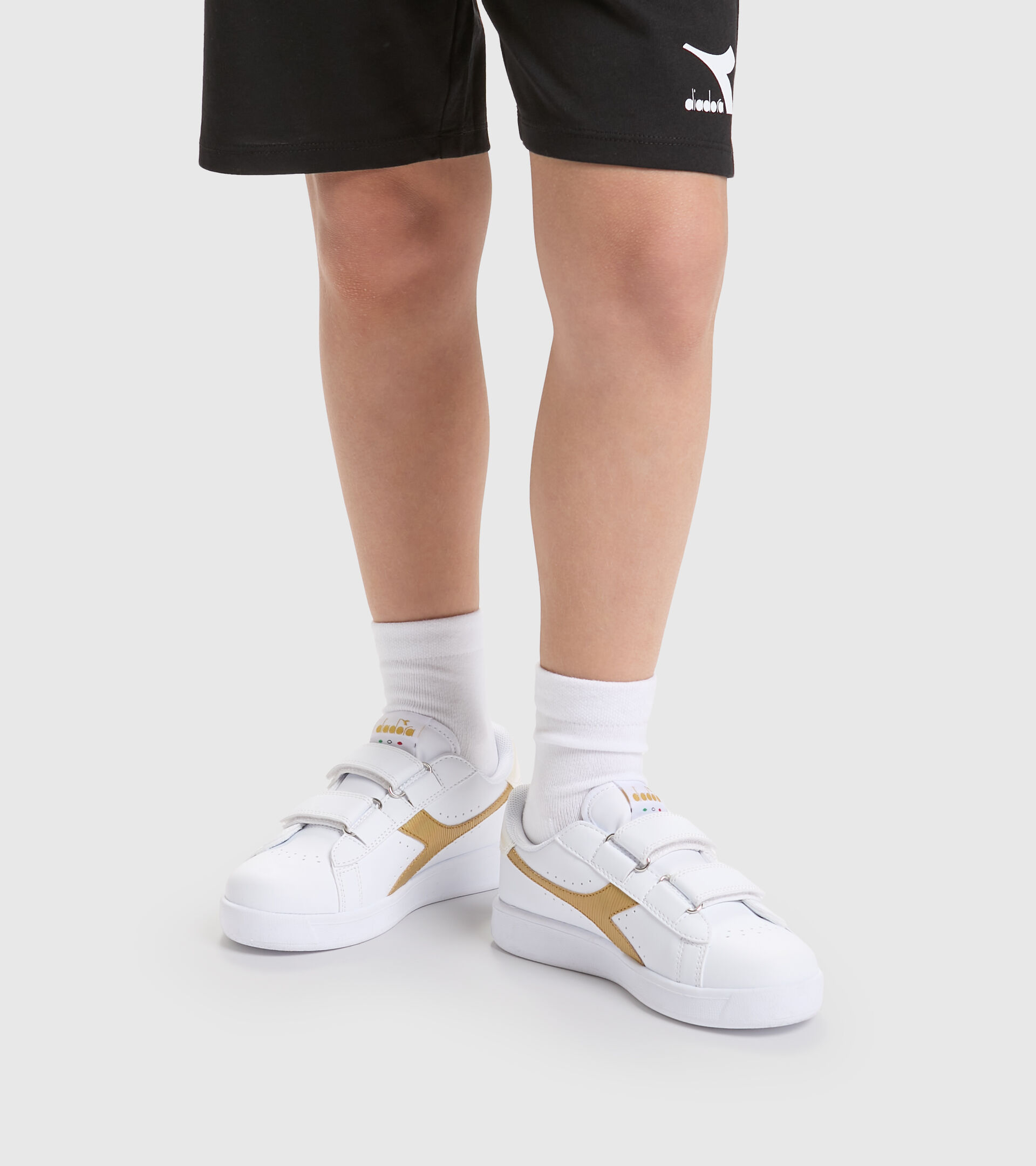 Sports shoes - Kids 4-8 years GAME P PS GIRL WHITE/GOLD - Diadora