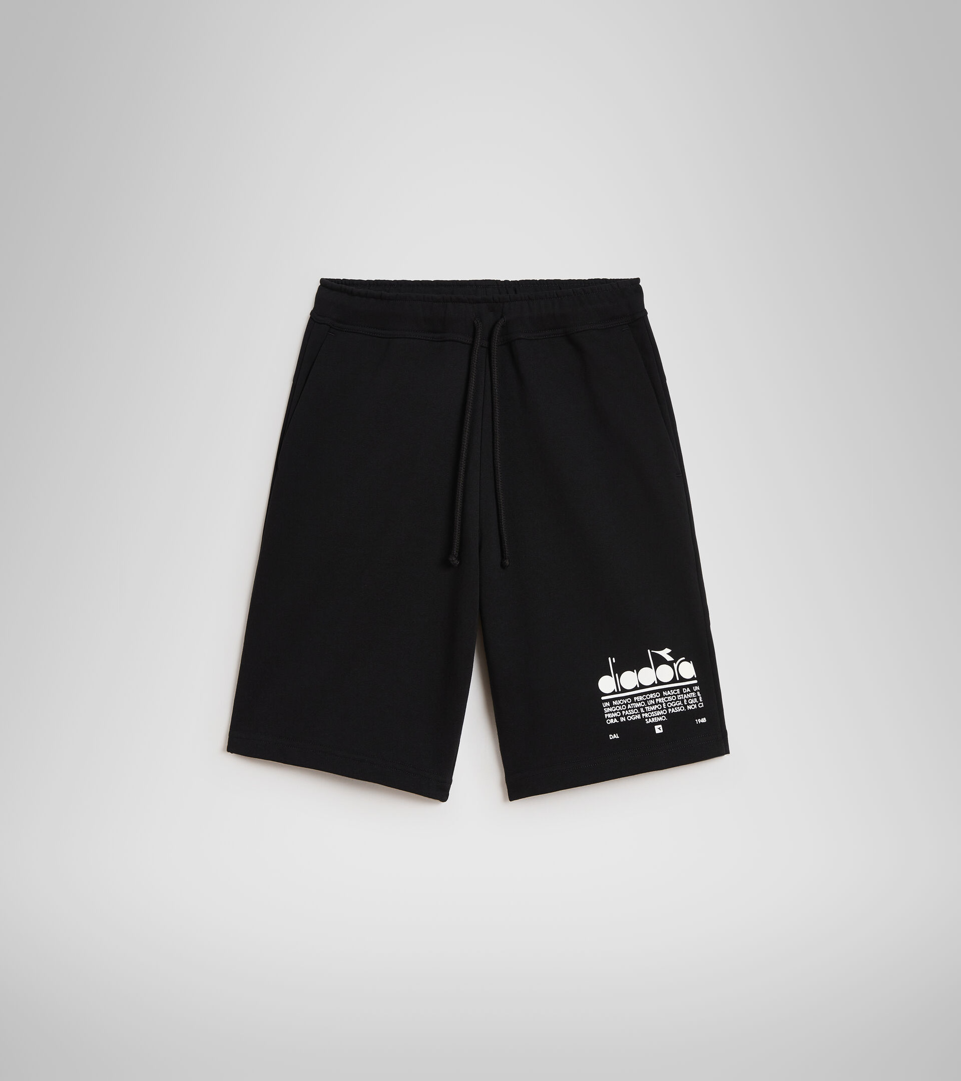 Cotton shorts - Unisex BERMUDA MANIFESTO BLACK - Diadora
