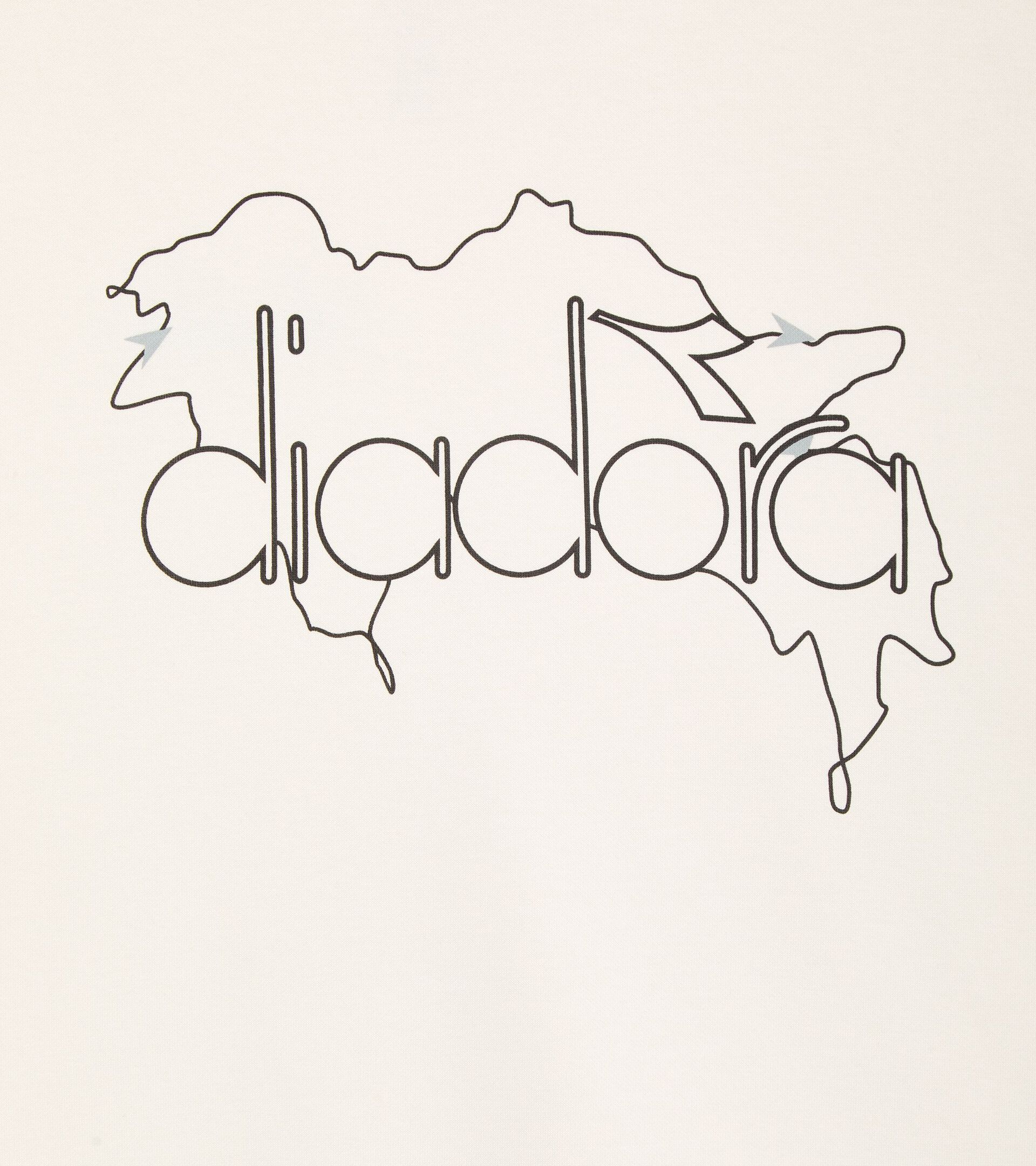 Sporty sweatshirt - All-Gender SWEATSHIRT CREW ROUTE WHITE ALYSSUM - Diadora