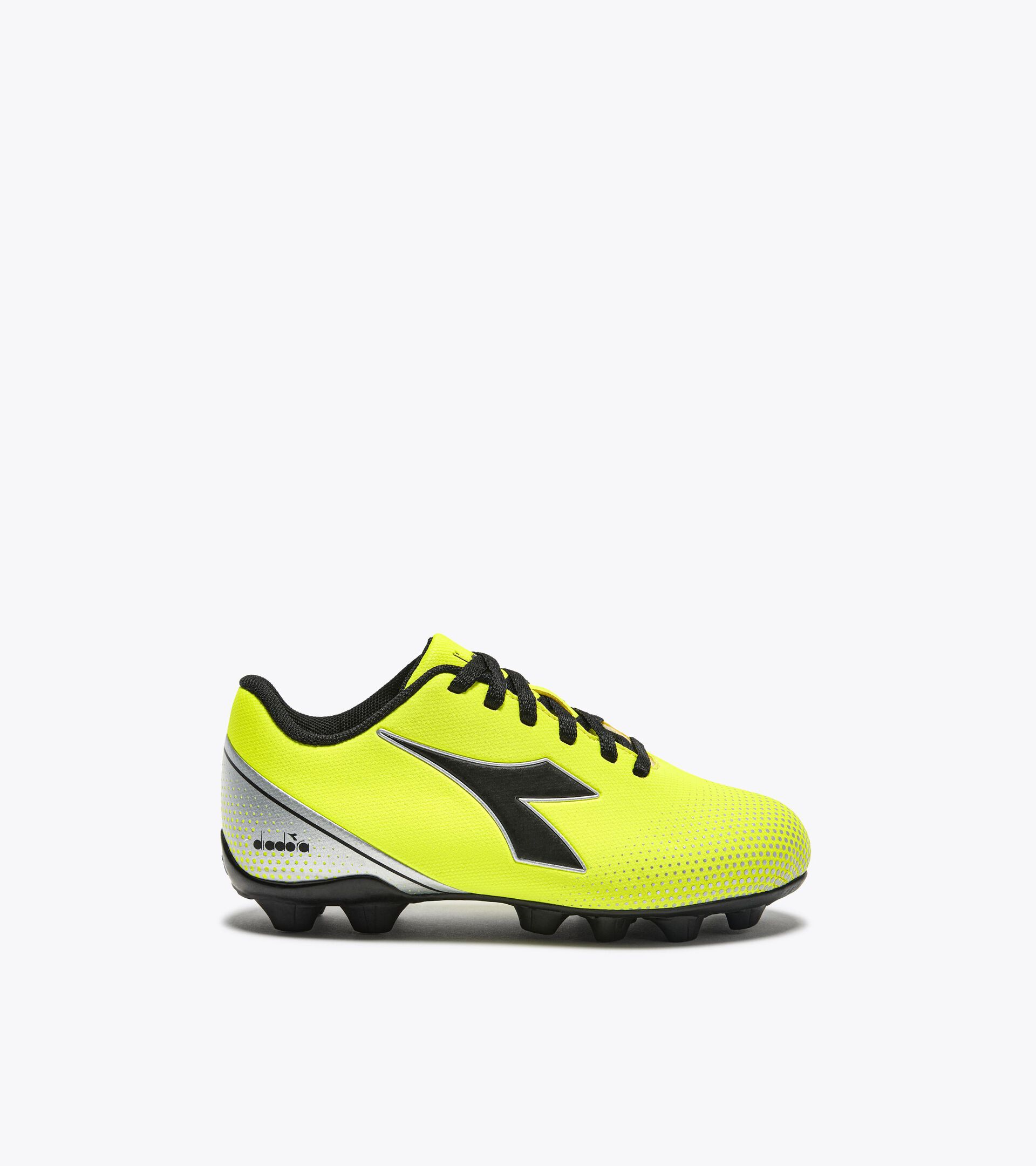 Calcio boots for hard ground - Junior PICHICHI 7 MD JR YELLOW FL DD/BLACK/SILVER - Diadora