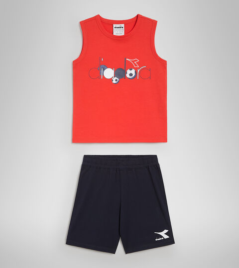 JB.SET SL KICK, COQUELICOT ROUGE Ensemble débardeur/short - Ado garçon JB.SET SL KICK COQUELICOT ROUGE - Diadora