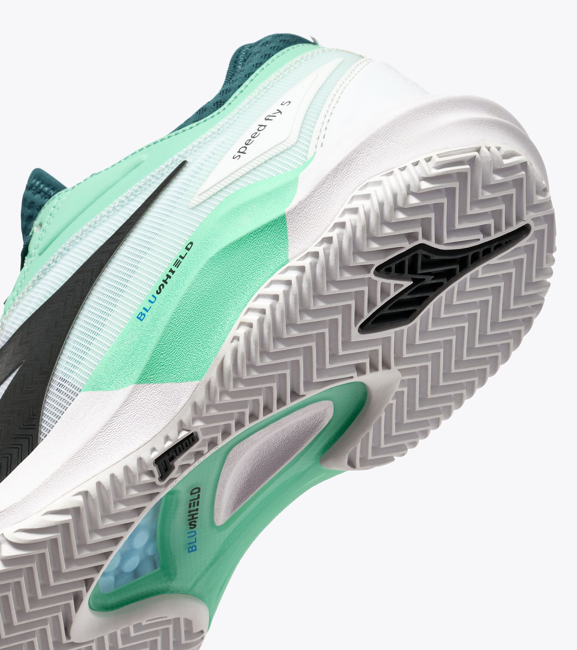 Tennis shoe for clay courts - Precision - Men&rsquo;s SPEED BLUSHIELD FLY 5 CLAY SHADED SPRUCE/BLACK/WHITE - Diadora