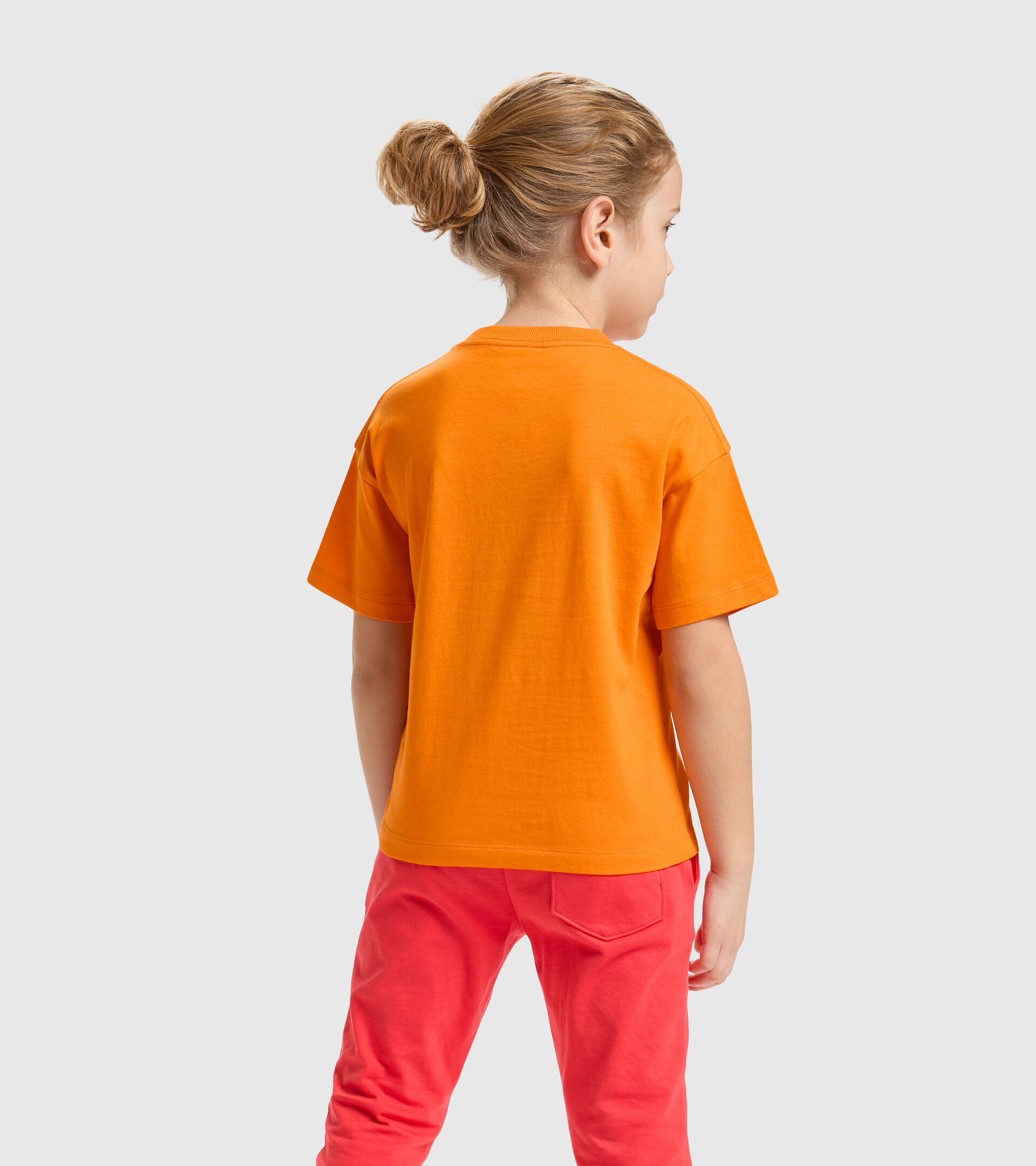 Junior cotton T-shirt - Unisex JU.T-SHIRT SS BL RAINBOW PERSIMMON ORANGE - Diadora