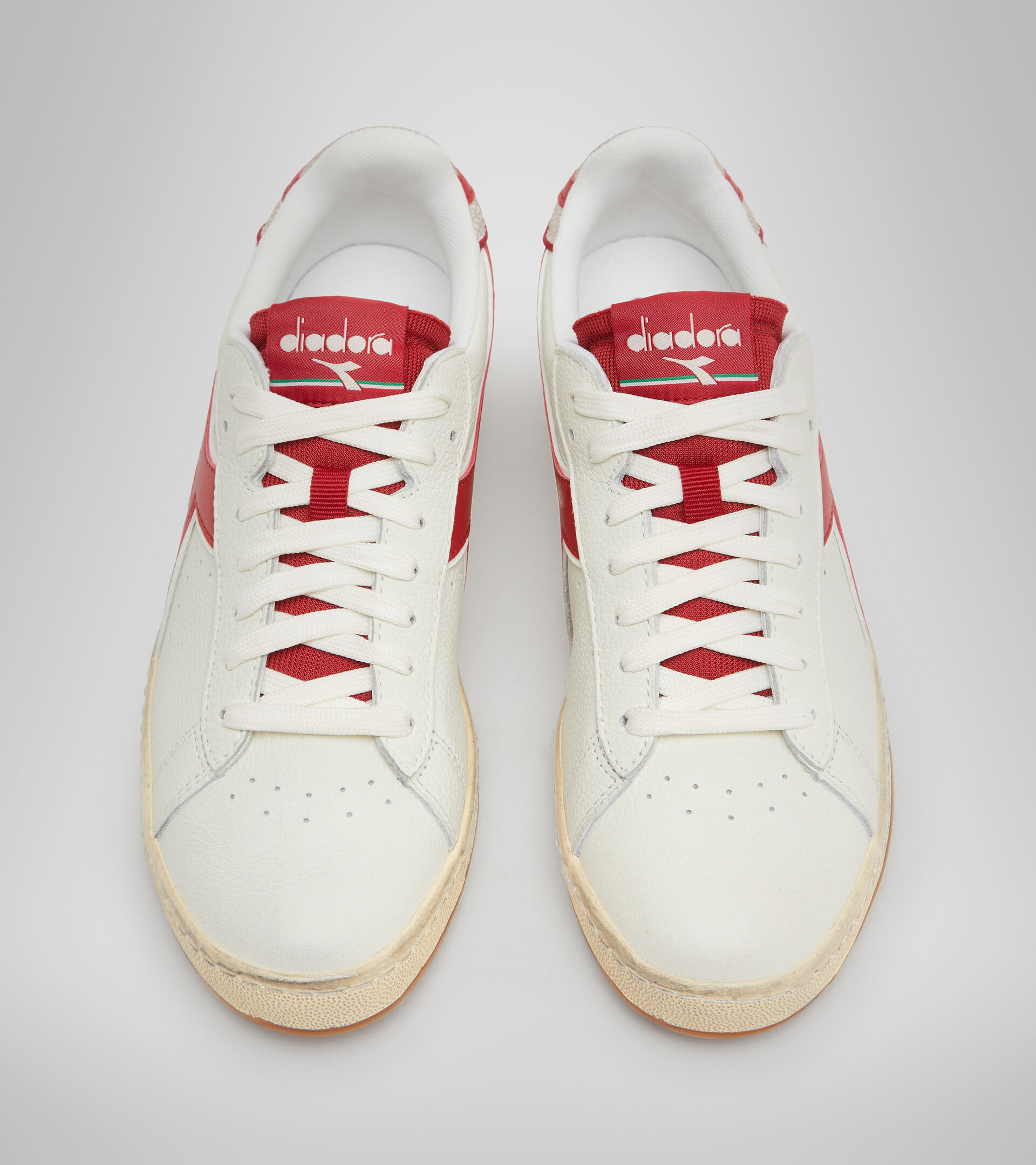 Sports shoe - Unisex GAME L LOW ICONA WHITE/RED PEPPER - Diadora