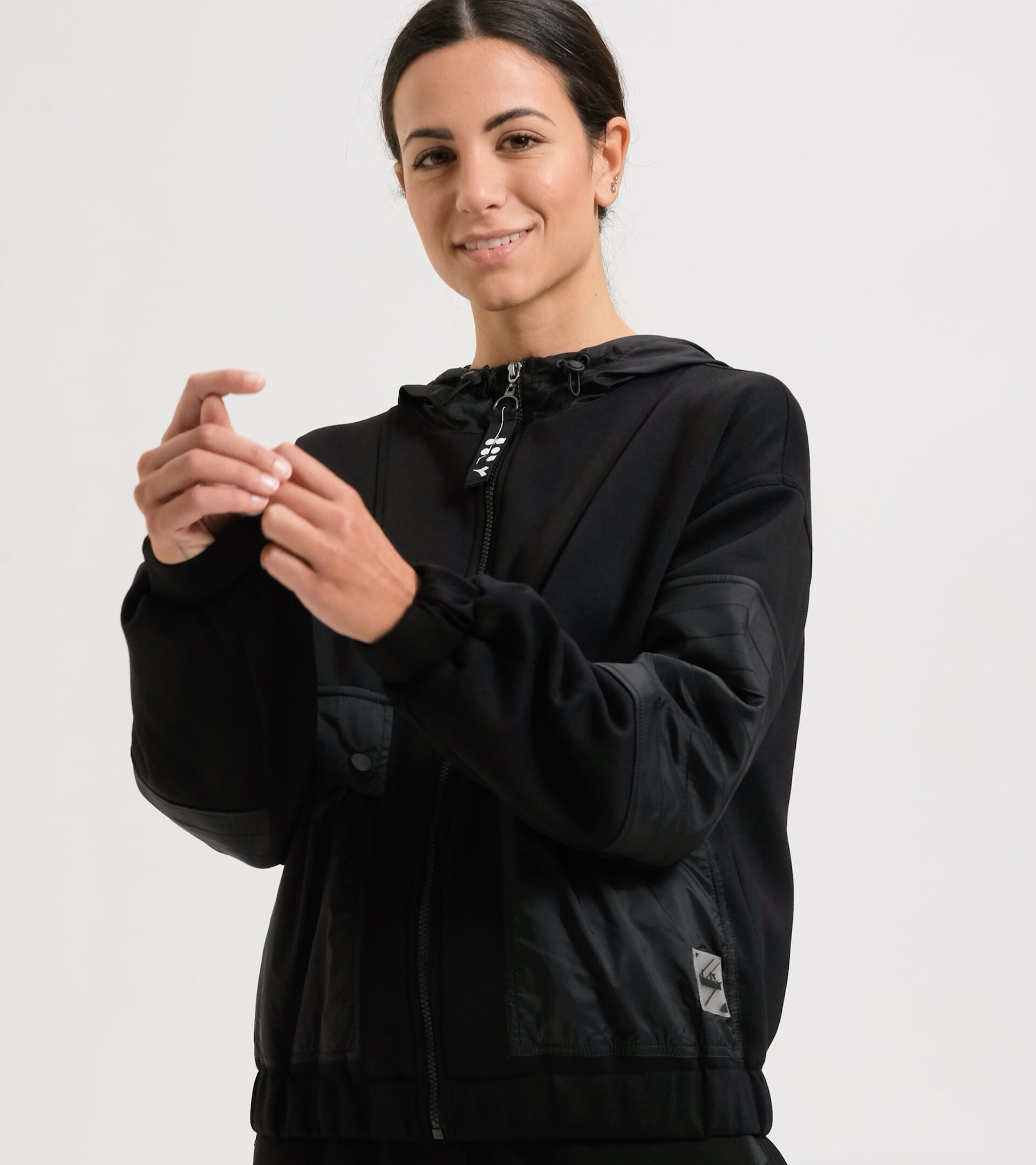 Sports jacket - Women L. TRACK JACKET URBANITY BLACK - Diadora