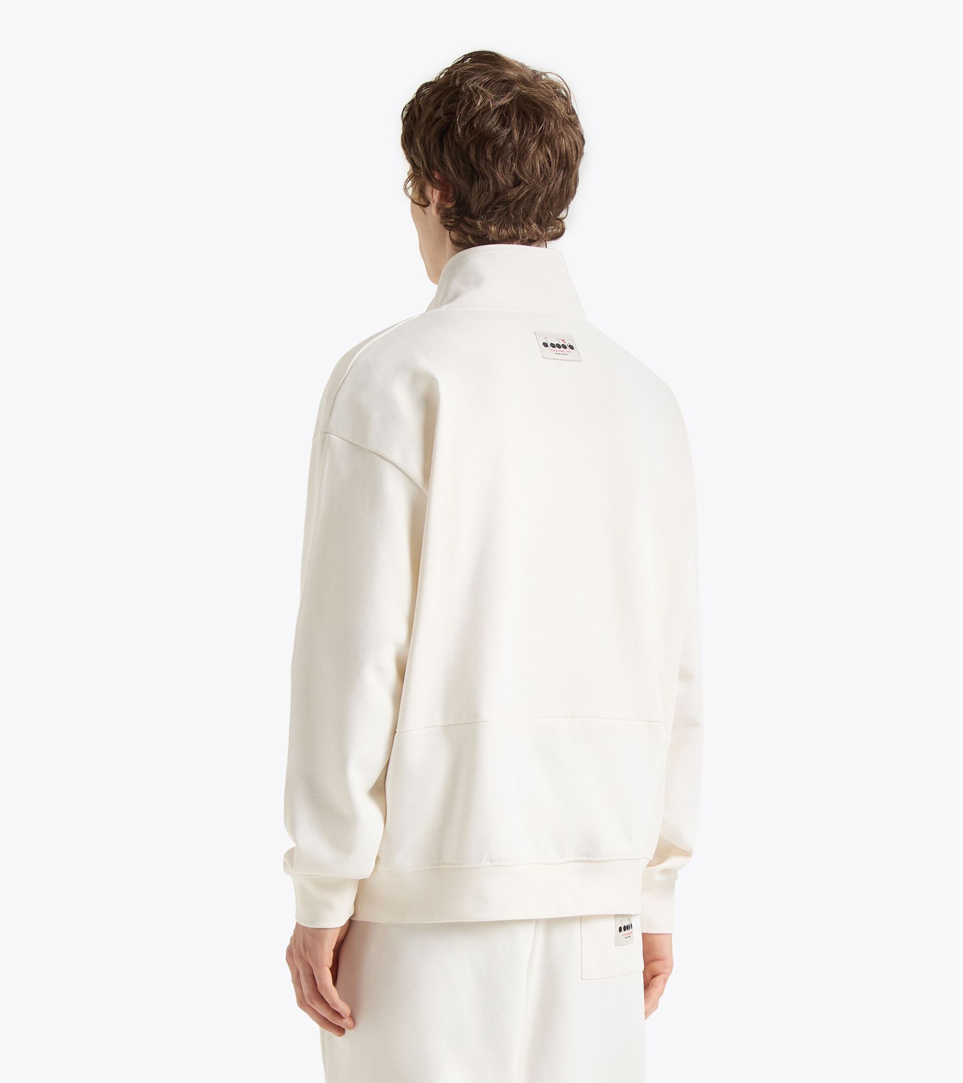SWEATSHIRT 1/2 ZIP LEGACY, WHITE ALYSSUM, hi-res