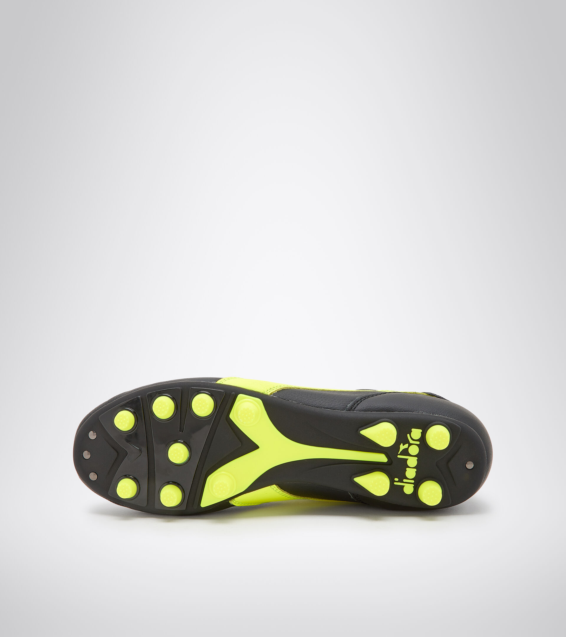 Firm ground football boot BRASIL LT+ MDPU BLACK/FLUO YELLOW DIADORA - Diadora