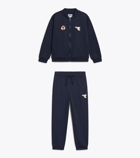 Cotton-look tracksuit - Regular fit - Boys JB. TRACKSUIT FZ LOGO (BR) BLUE DENIM - Diadora