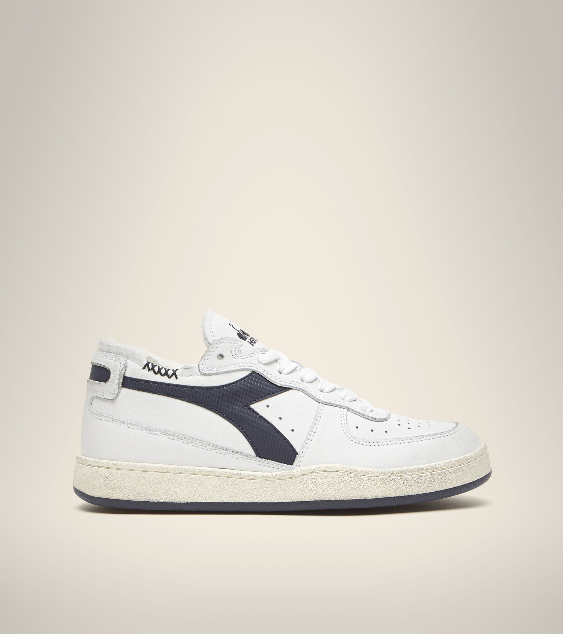 Heritage-Schuh - Gender neutral MI BASKET ROW CUT WEISS/BLAU KORSAR - Diadora