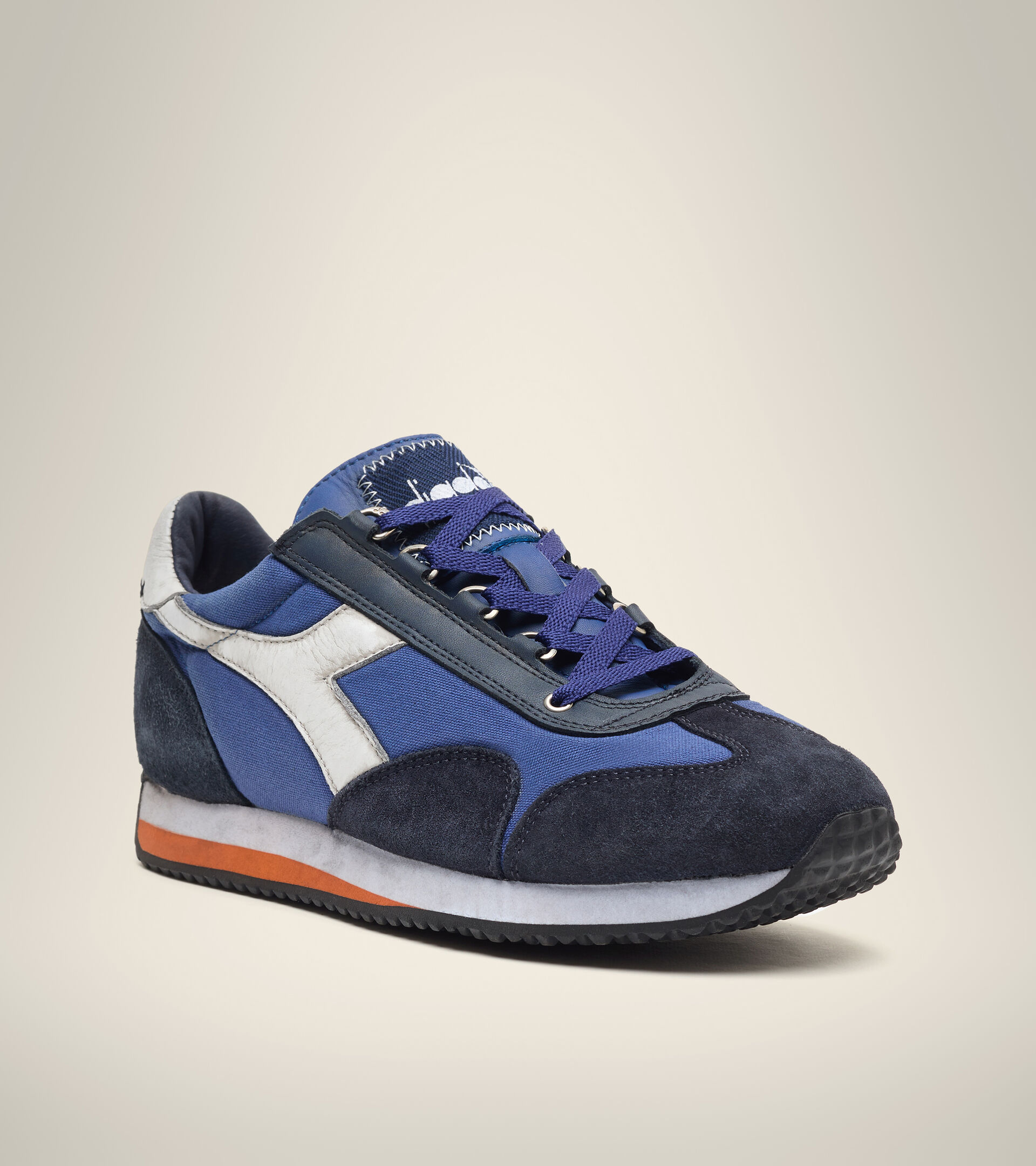 Heritage shoe - Unisex EQUIPE H DIRTY STONE WASH EVO BLUE LIMONGES - Diadora