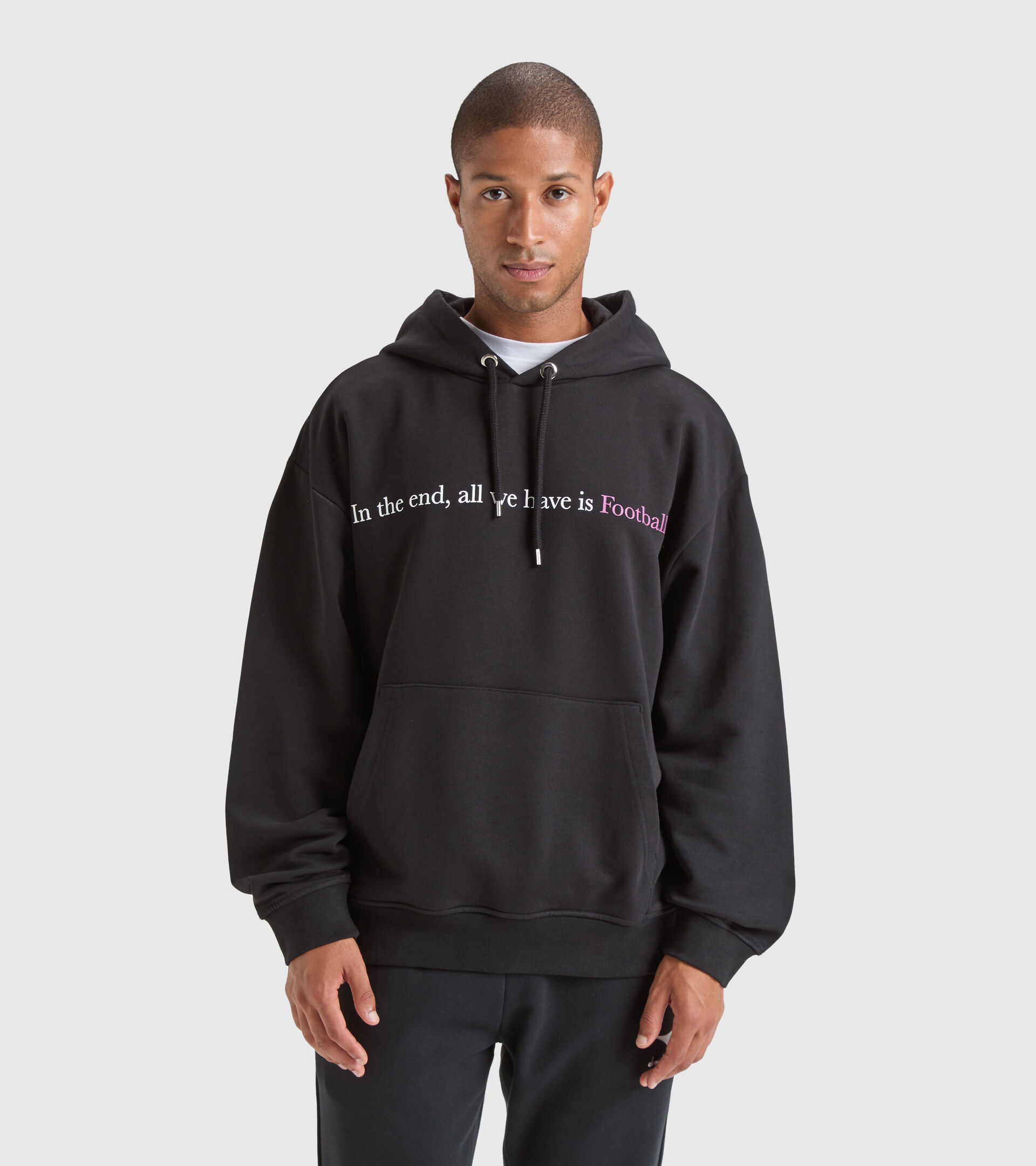 Sweat de sport Throwback - Unisexe HOODIE CLASSIC STORY FI NOIR - Diadora