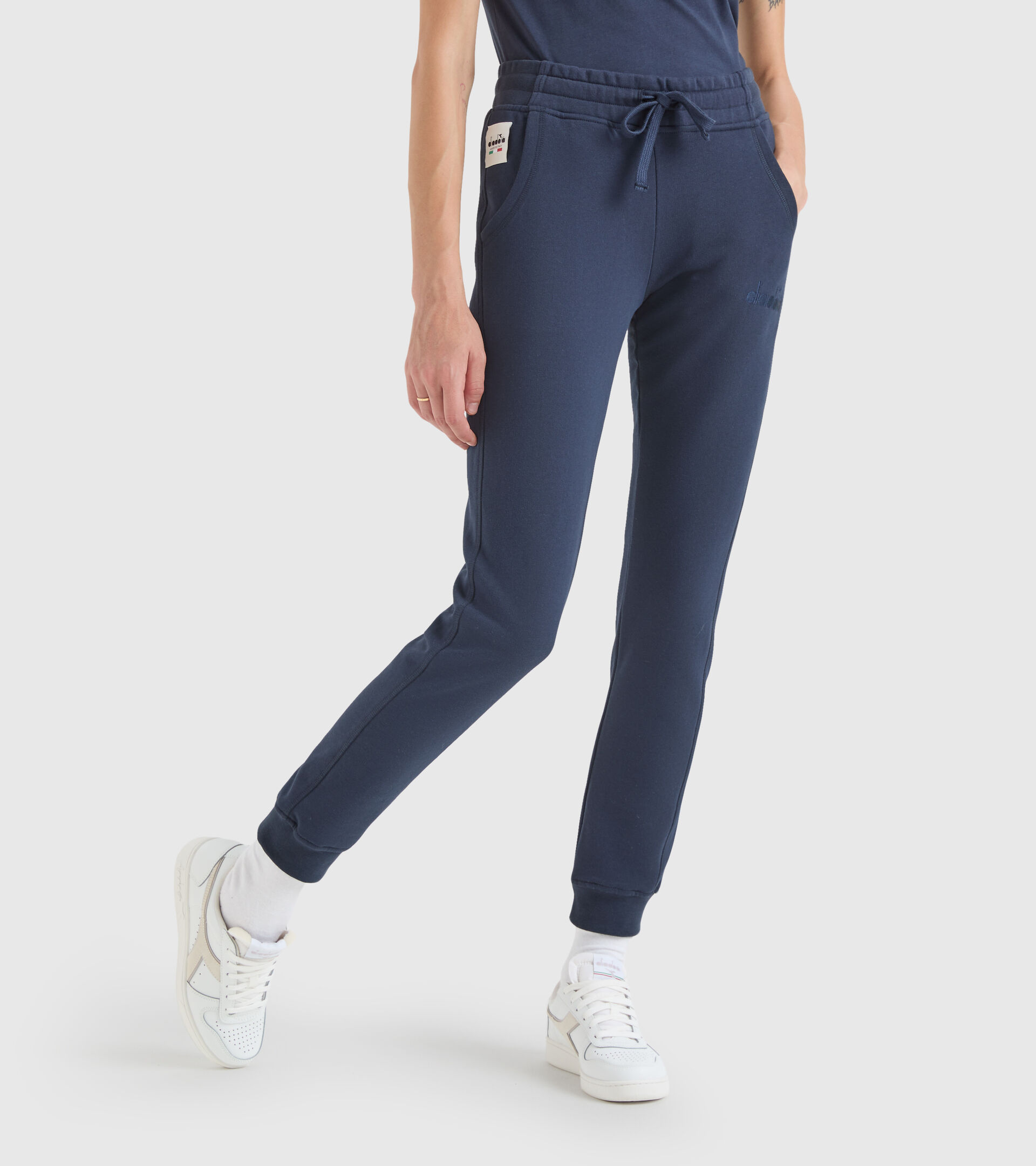 Pantalon de sport en coton - Femme L. JOGGER PANT MII BLEU CORSAIRE - Diadora