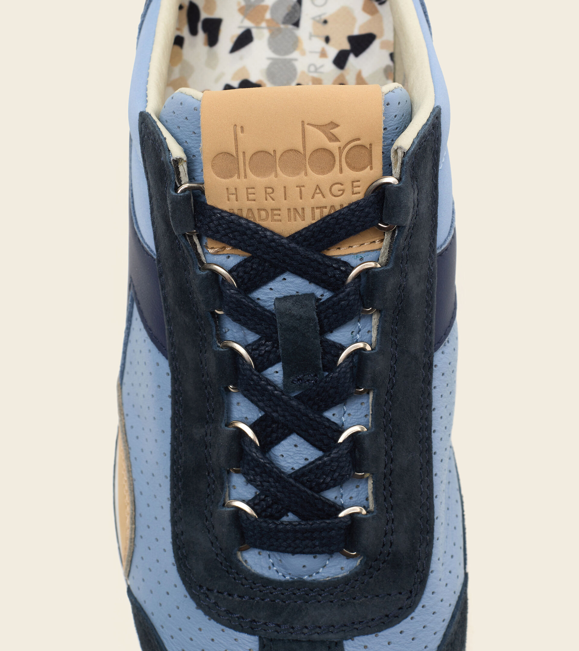 Heritage-Schuh Made in Italy - Herren EQUIPE ITALIA VERBLICHENE JEANSSTOFF - Diadora