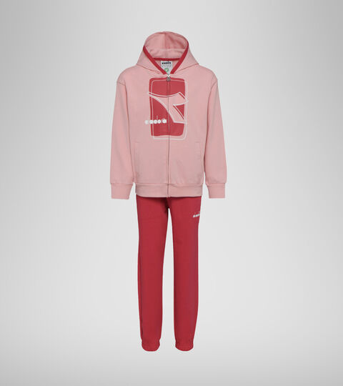 Tracksuit - Boys and girls JU. TRACKSUIT HOODIE FZ ELEMENTS PINK PEACHSKIN - Diadora