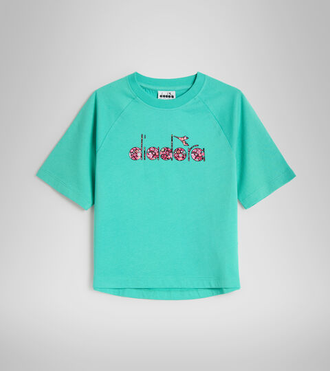 JG.T-SHIRT SS BLOSSOM, BISCAY GREEN Cotton sports T-shirt - Girls JG.T-SHIRT SS BLOSSOM BISCAY GREEN - Diadora