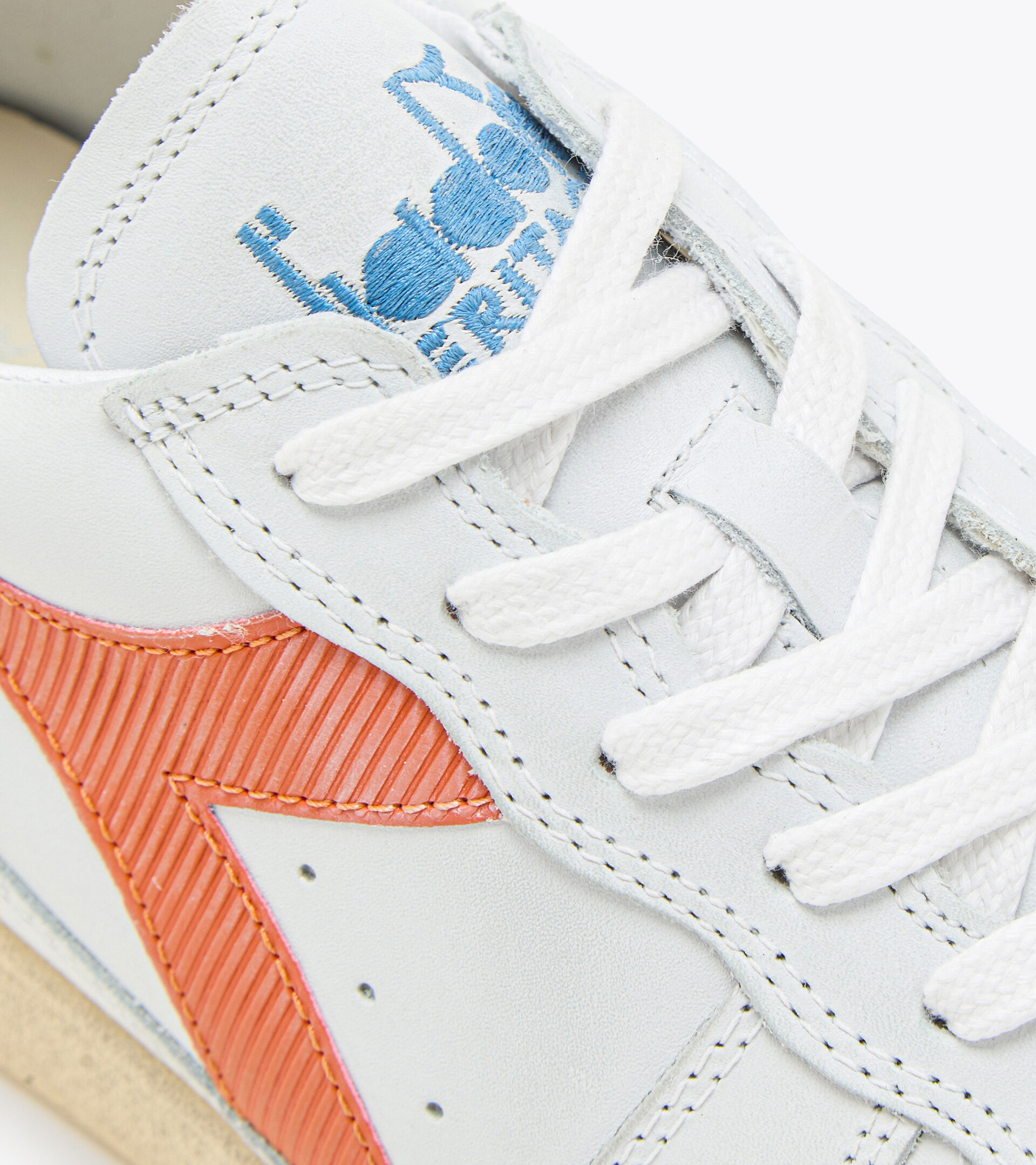 Heritage shoes - Unisex MI BASKET LOW USED WHITE/ORANGE PEEL - Diadora