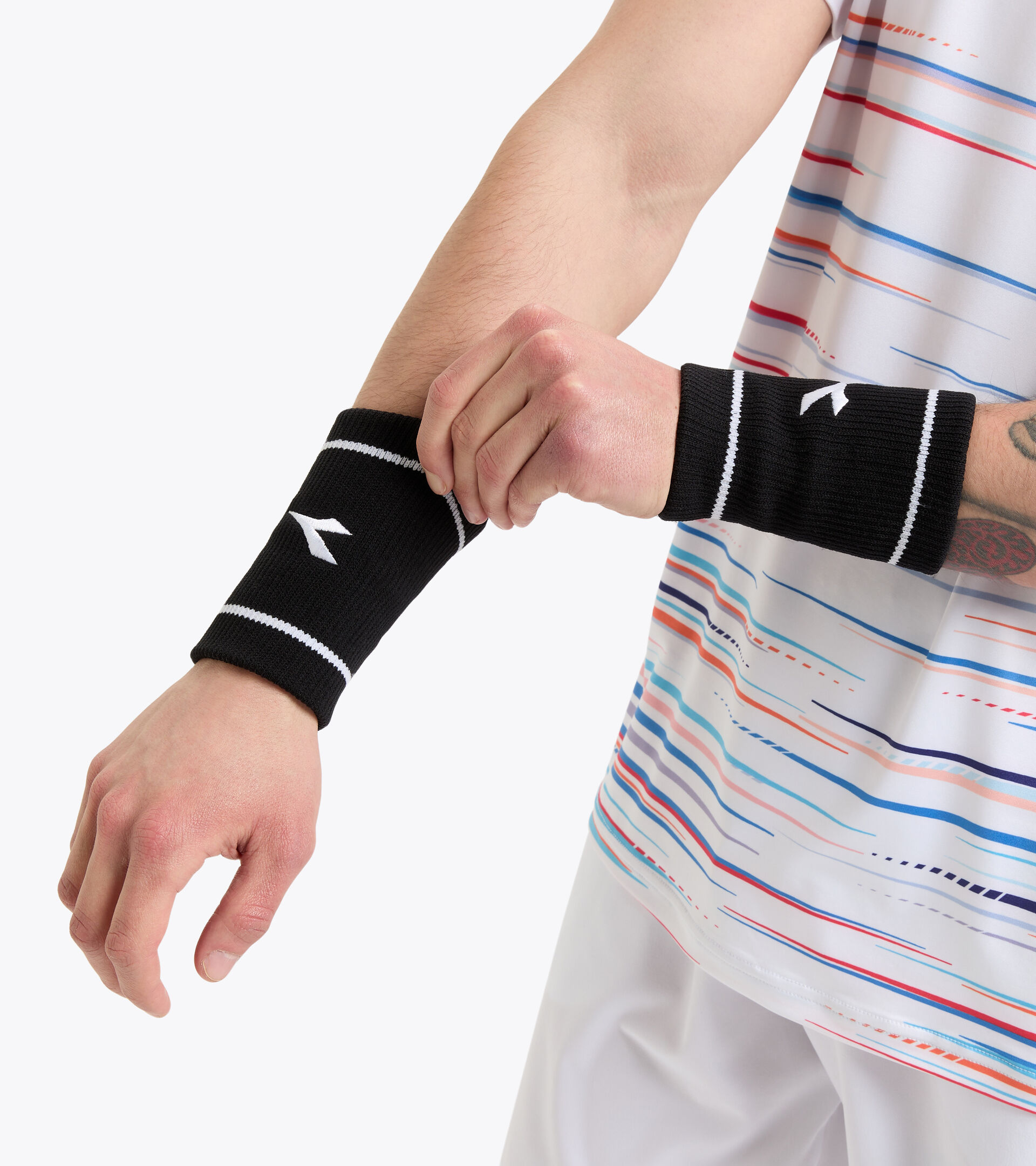 Sweat bands WRISTBANDS WIDE LOGO BLACK - Diadora
