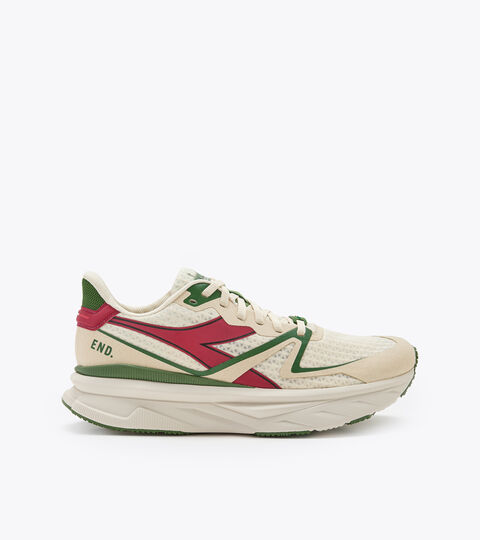 Chaussure de running - Made in Italy - Unisex ATOMO V7000 END BEIGE PERLE GRAINE/ROUGE SALSA - Diadora
