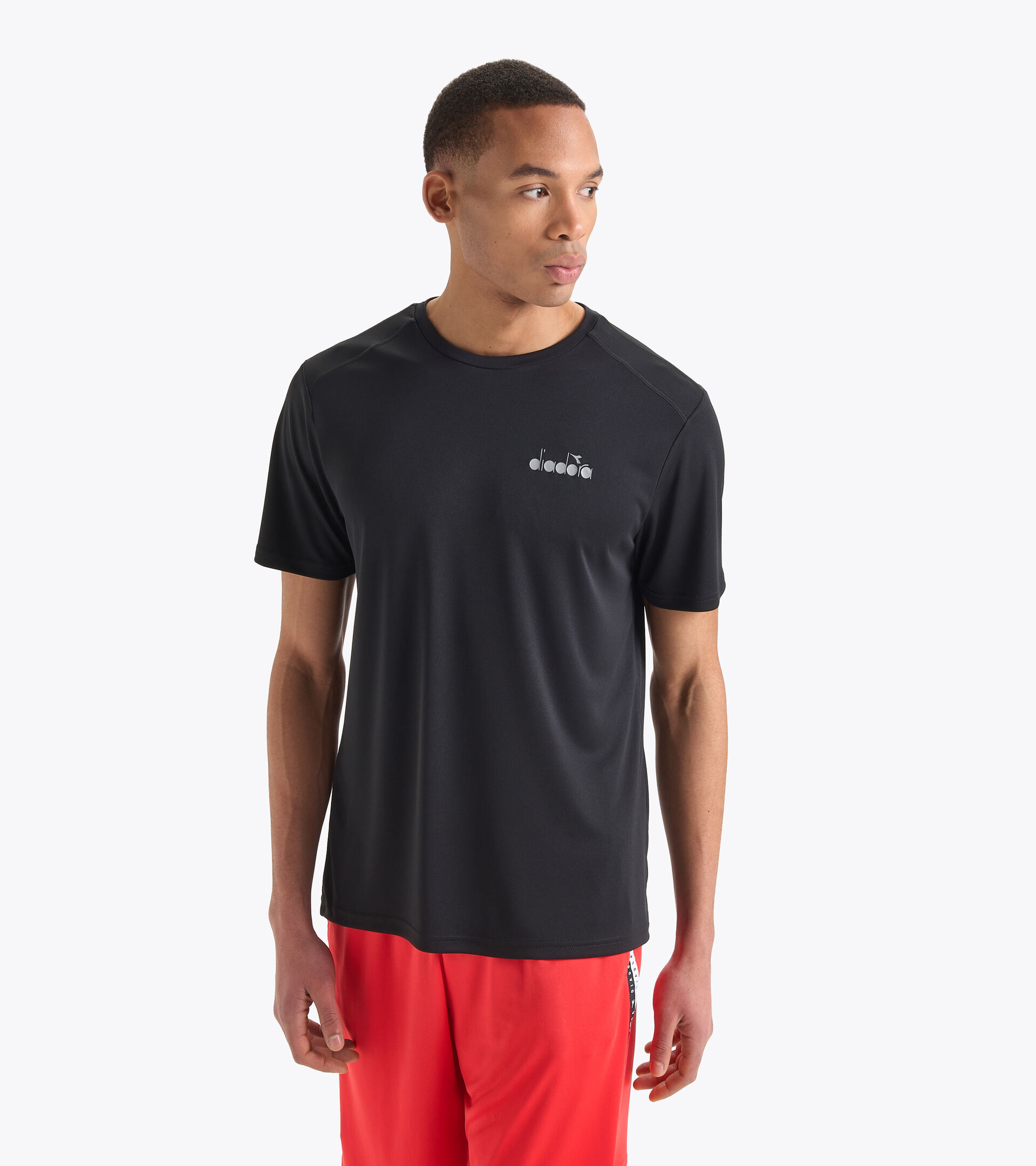 T-shirt de running - Homme SS T-SHIRT RUN NOIR - Diadora