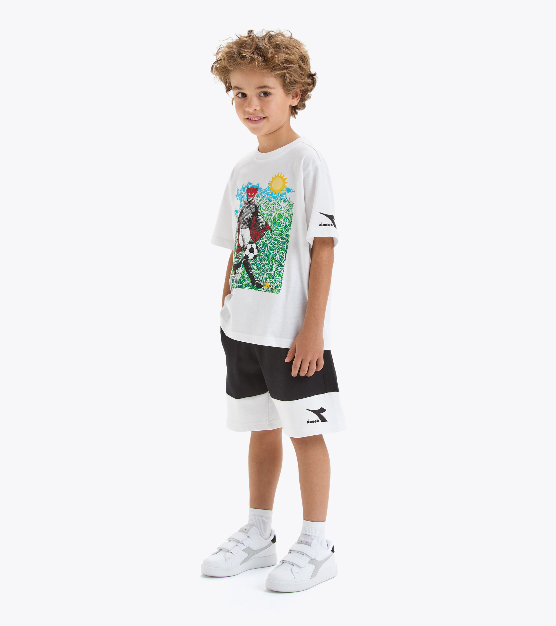 T-Shirt - Jungen JB. T-SHIRT SS BOUNCE STRAHLEND WEISSE - Diadora