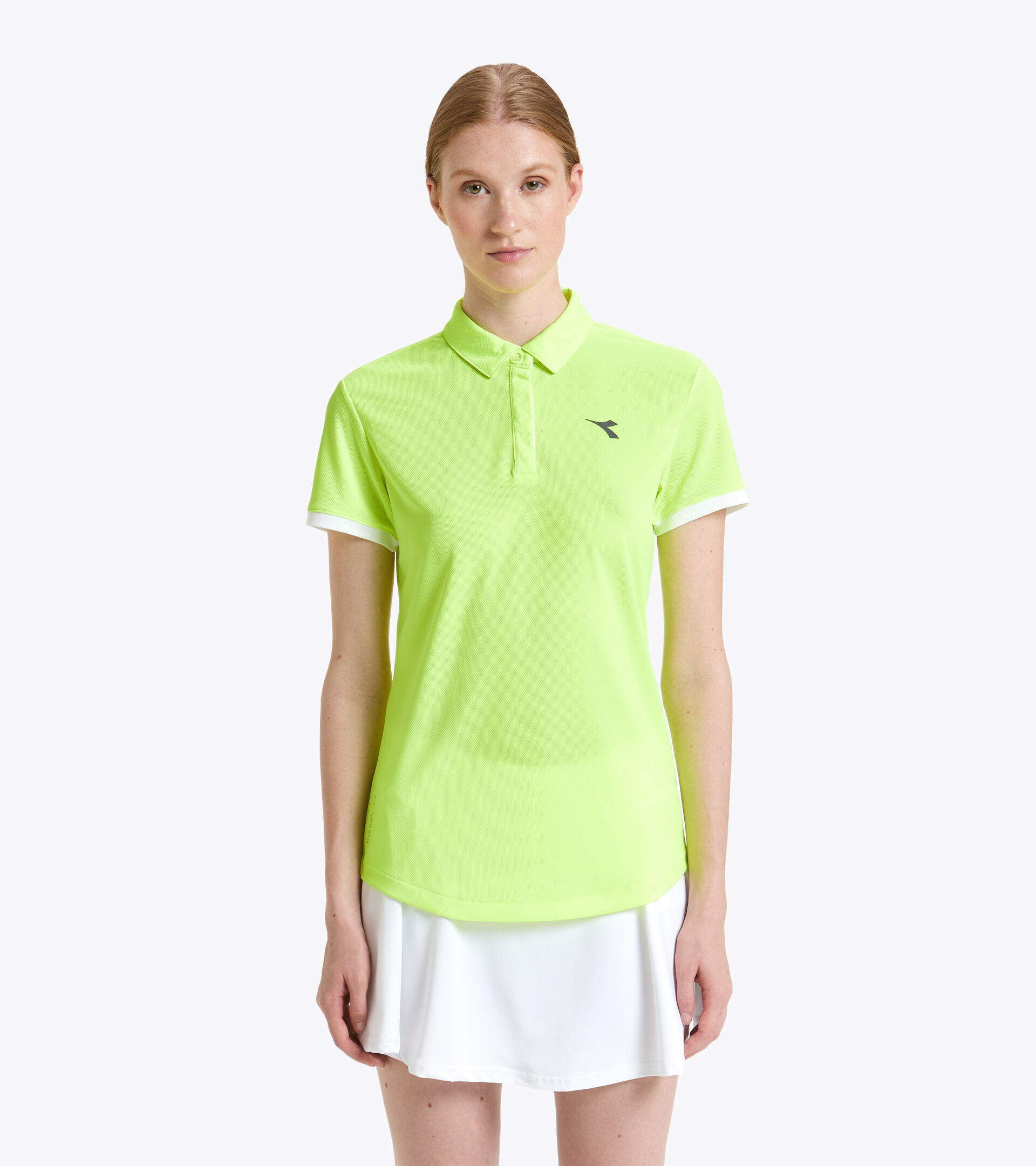 Tennis polo shirt - Women L. POLO COURT FLUO YELLOW DD - Diadora