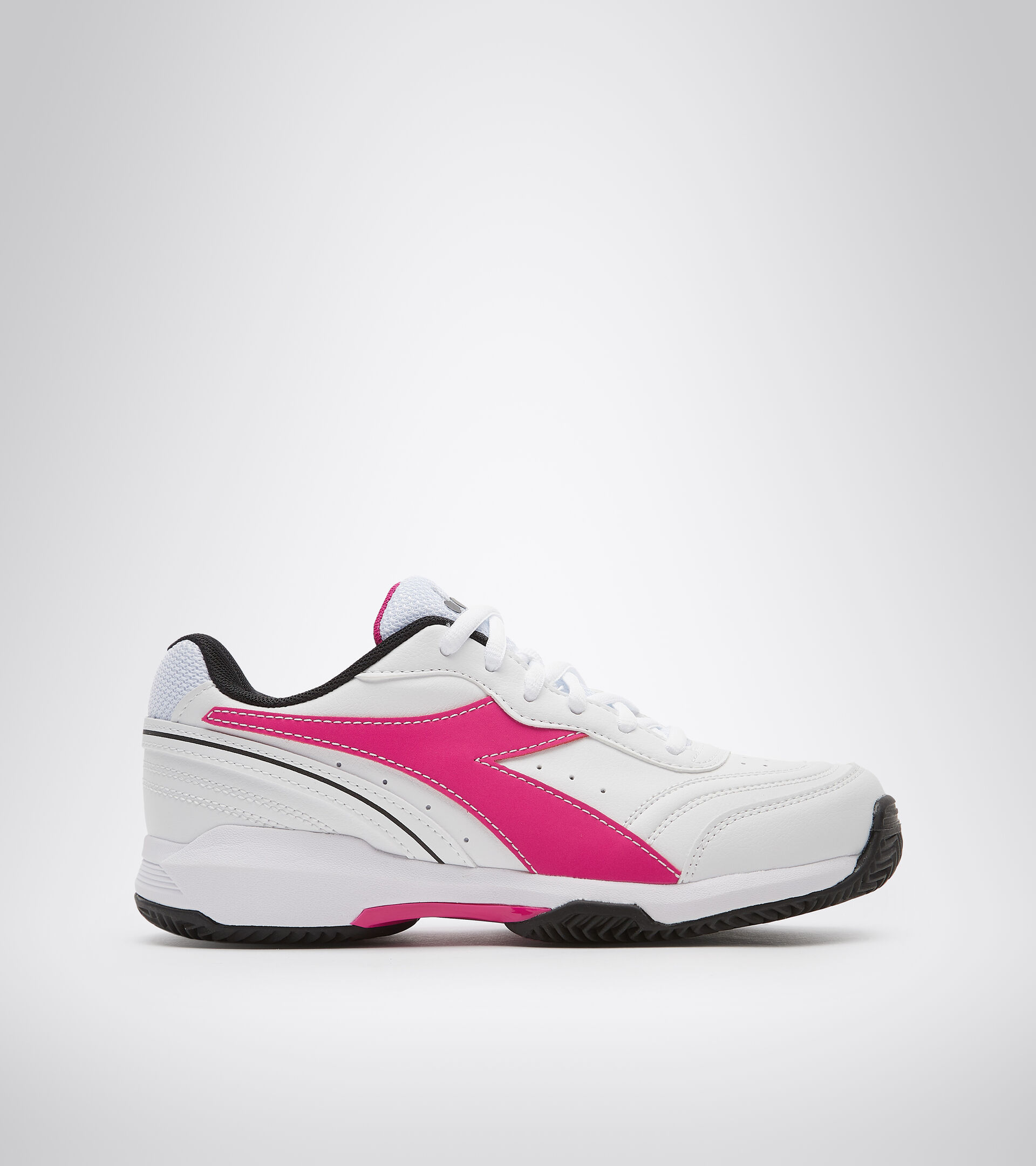 Chaussures de tennis pour terrains en terre battue - Femme S. CHALLENGE 4 W SL CLAY BLC/NOIR/RHODAMINE ROUGE C - Diadora