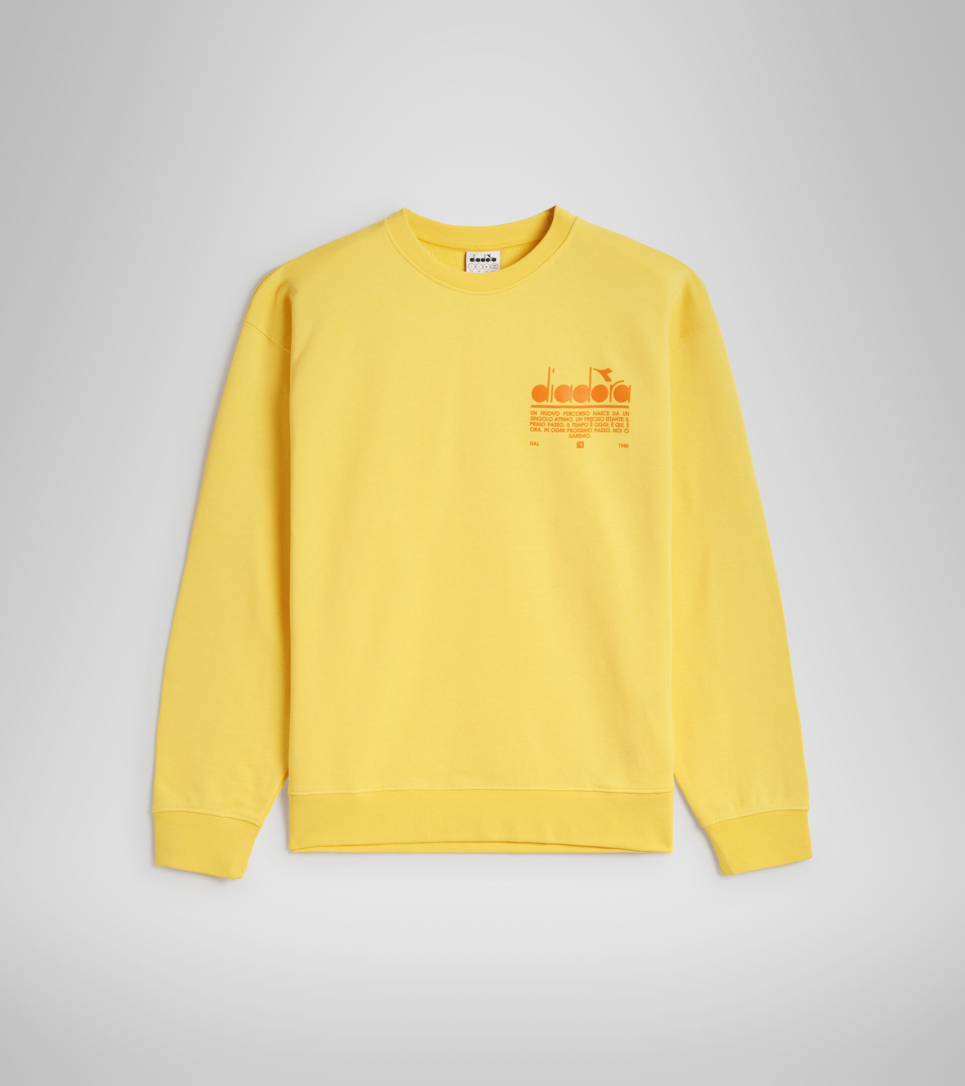 Cotton round-neck sweatshirt - Unisex SWEATSHIRT CREW MANIFESTO YELLOW LENS - Diadora
