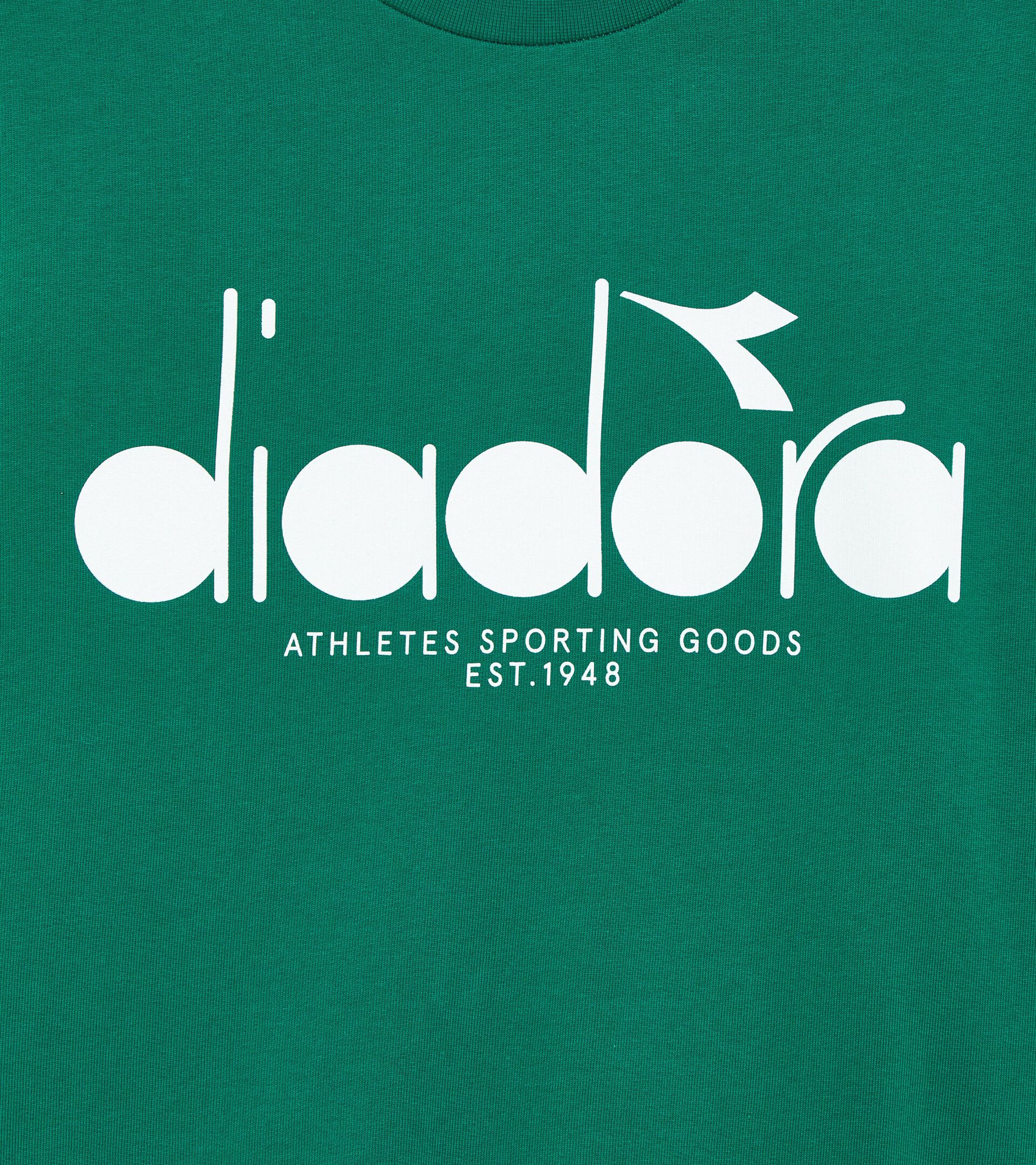 Sudadera de algodón con cuello redondo - Para todos los géneros SWEATSHIRT CREW LOGO VERDE VENTURINA - Diadora