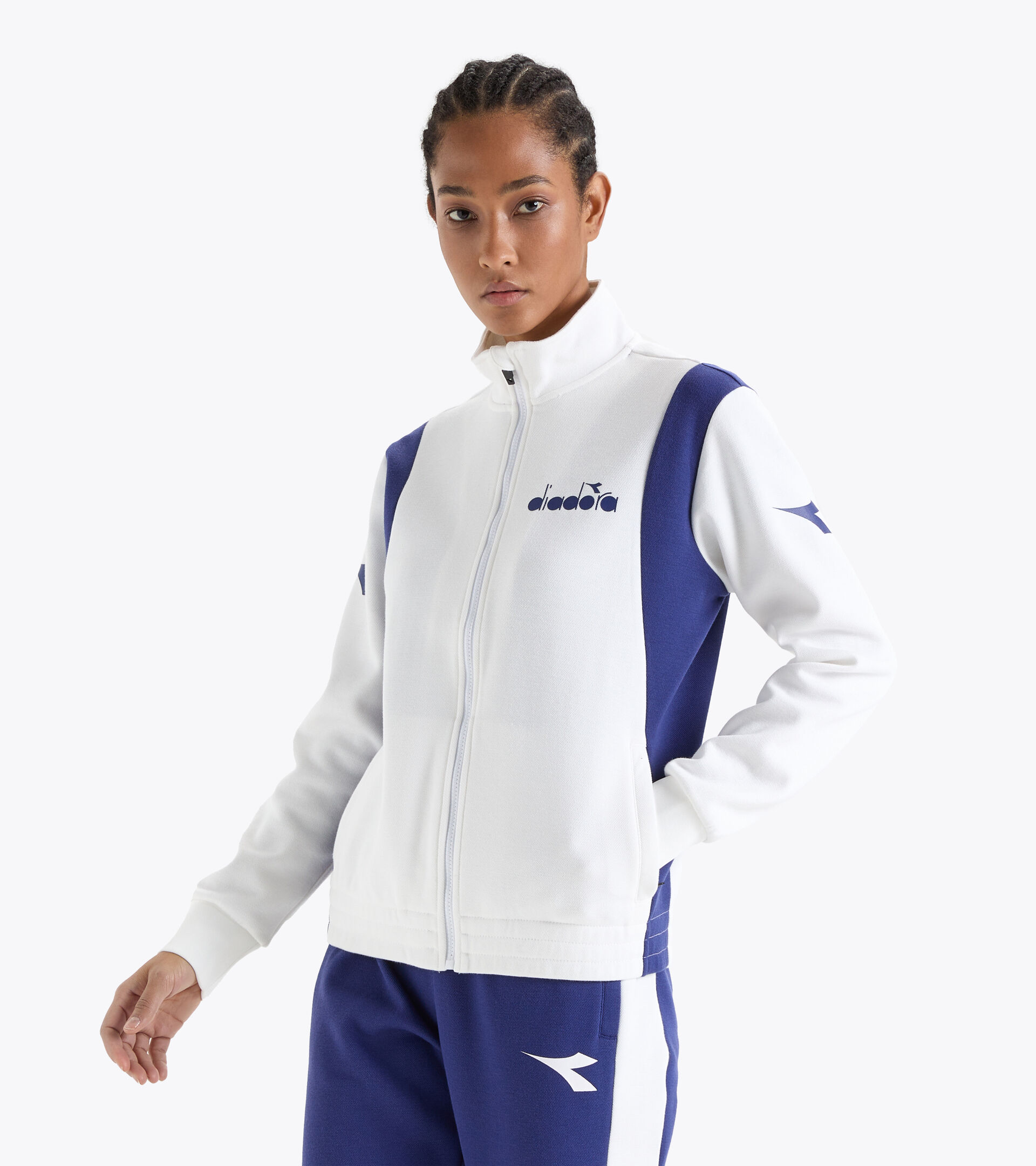 Tennis jacket - Women 
 L. FZ JACKET OPTICAL WHITE - Diadora