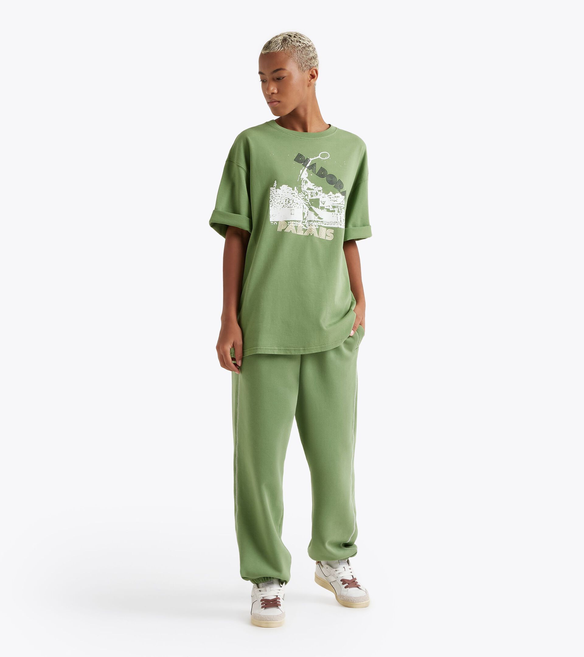 Legacy t-shirt with OG archive print - Made in Italy - All-gender
 T-SHIRT SS LEGACY I GREEN ENGLISH IVY - Diadora