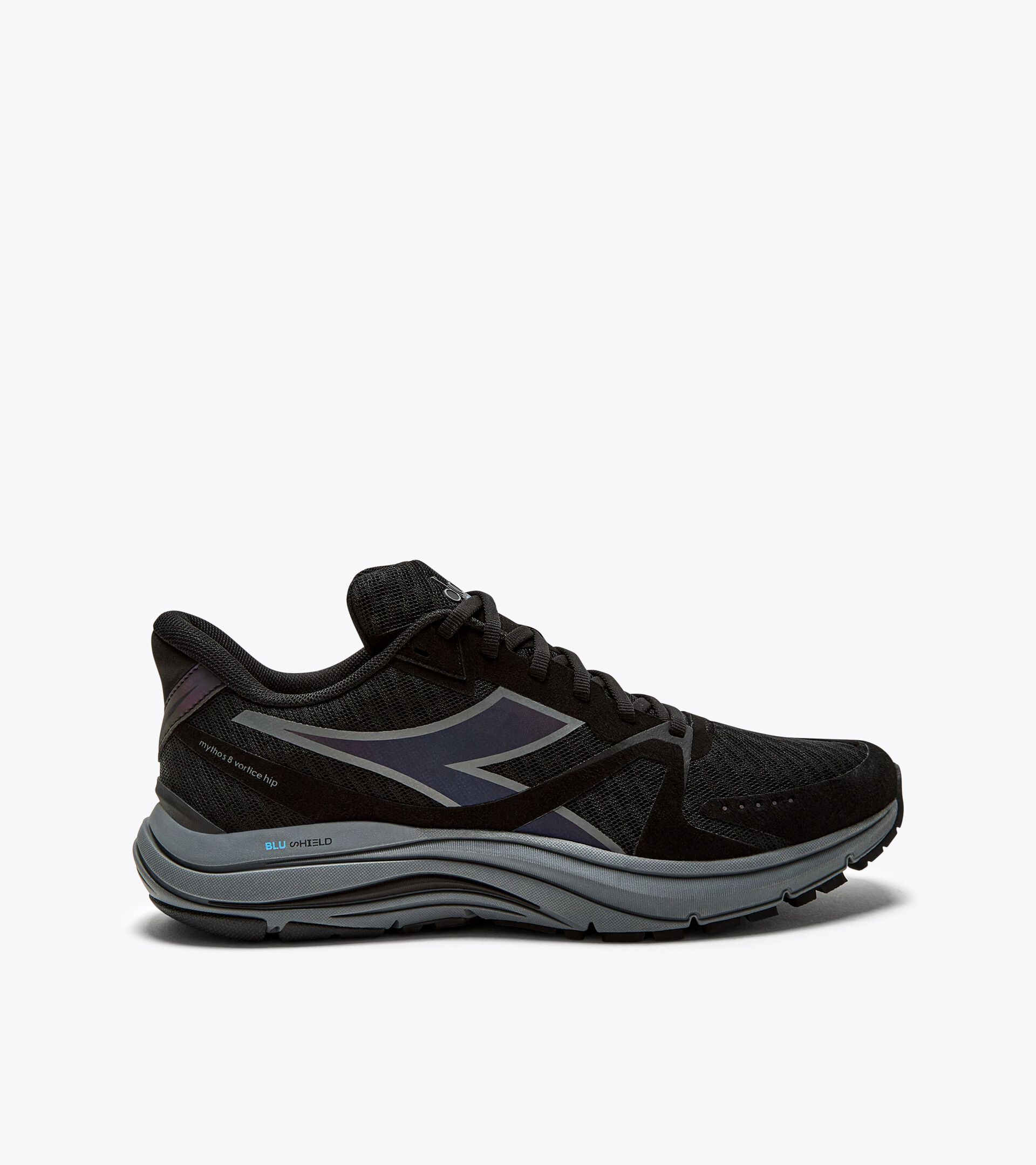 Chaussures de running - Homme MYTHOS BLUSHIELD 8 VORTICE HIP NOIR/GRIS ACIER - Diadora