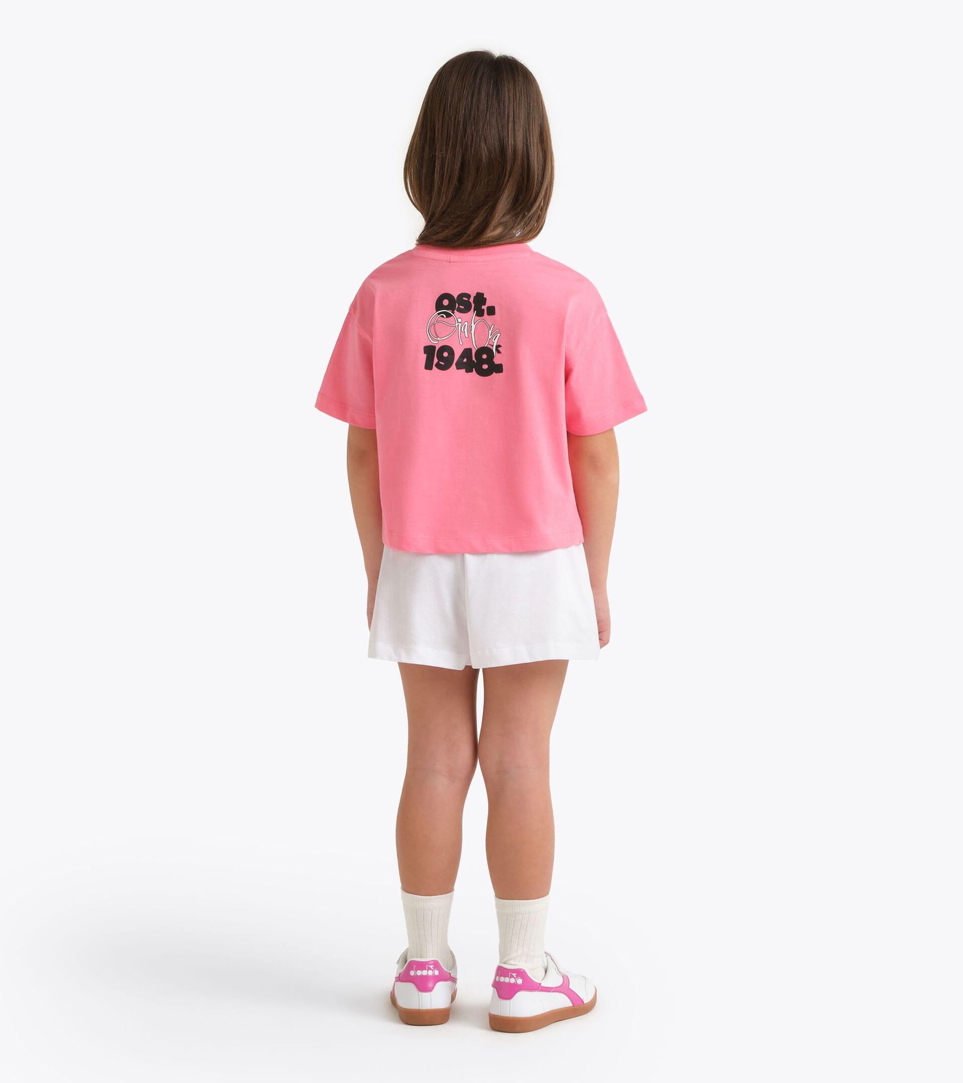 Conjunto deportivo - Camiseta y pantal&oacute;n corto - Ni&ntilde;a JG. SET ESS. SPORTS SS ROSA LIMONADA - Diadora