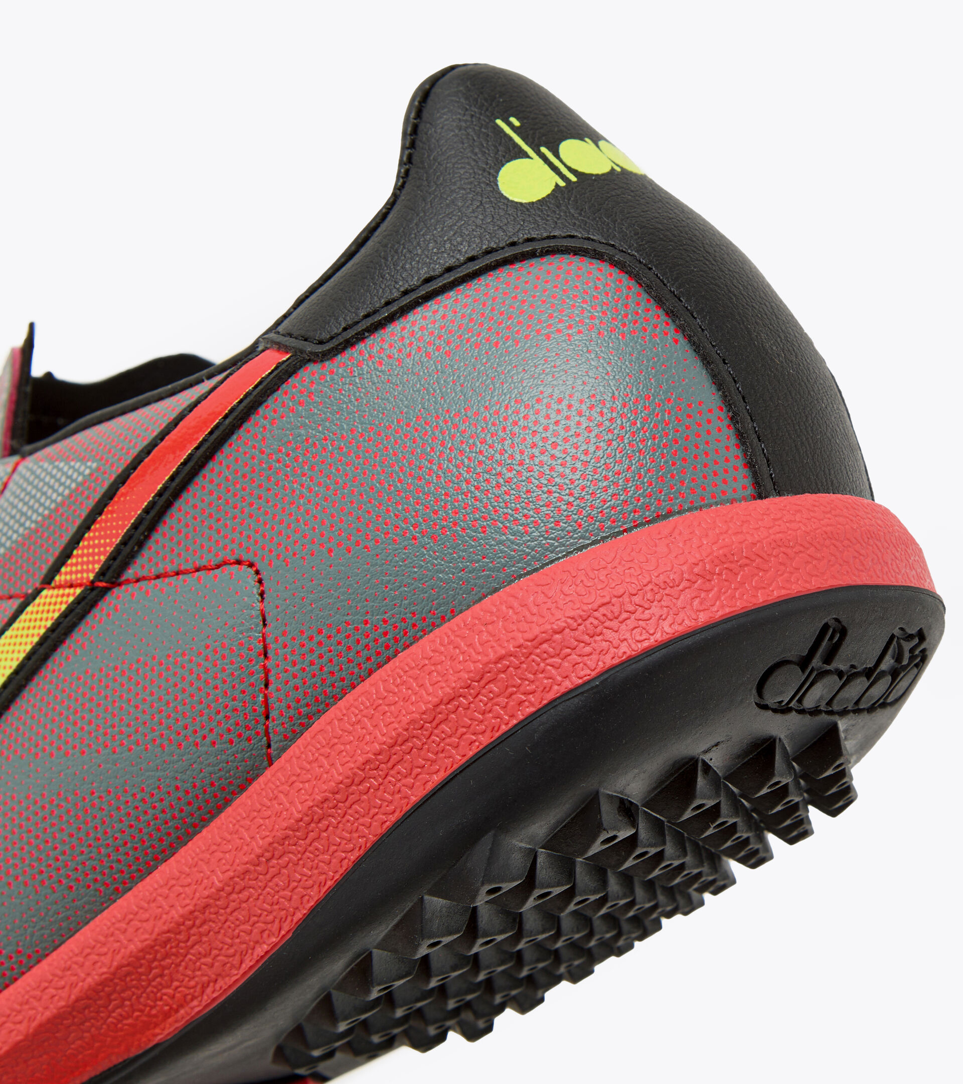 Futsal boot - Specific outsole for synthetic/hard grounds BRASIL ELITE VELOCE R TFR BLK/FLUO YELLOW DD/MILANO RED - Diadora