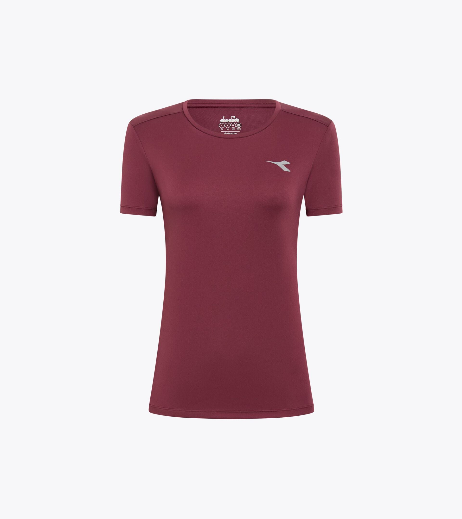 Sports t-shirt - Women RUN SS T-SHIRT W MAROON BANNER - Diadora