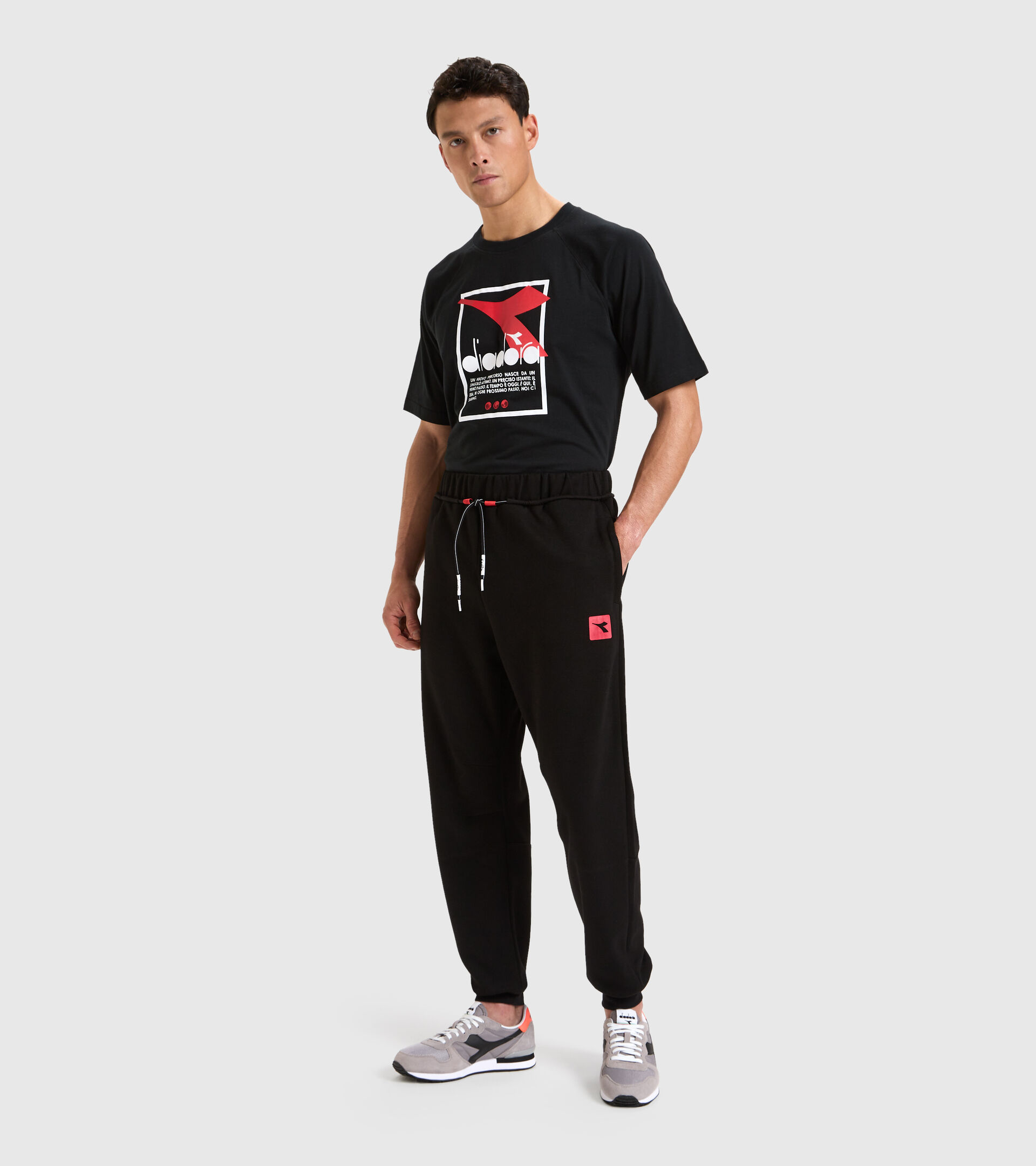 Sports trousers - Men JOGGER PANT URBANITY BLACK - Diadora