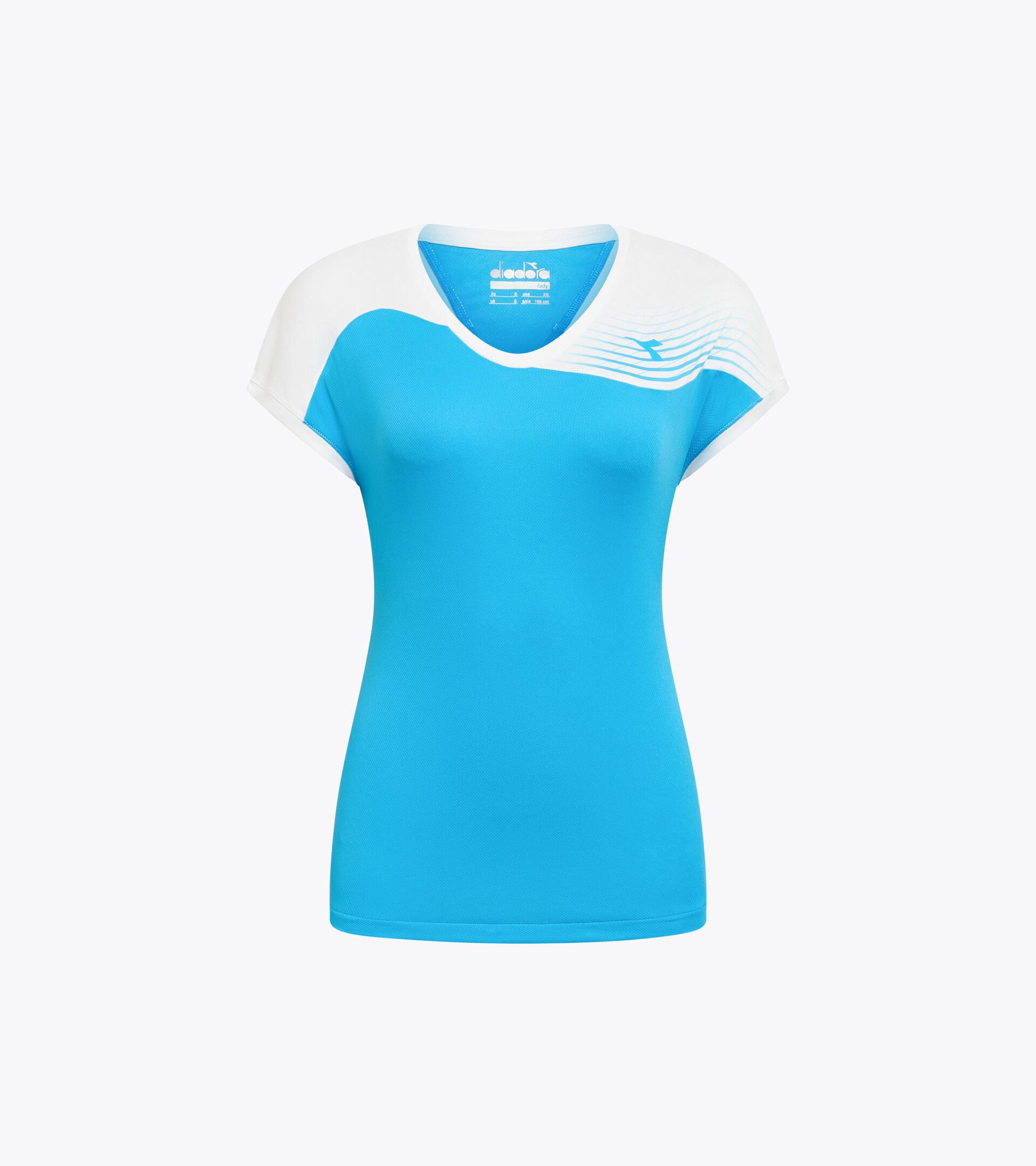 Tennis-T-Shirt - Damen L. T-SHIRT COURT KONIGSBLAU FLUO - Diadora