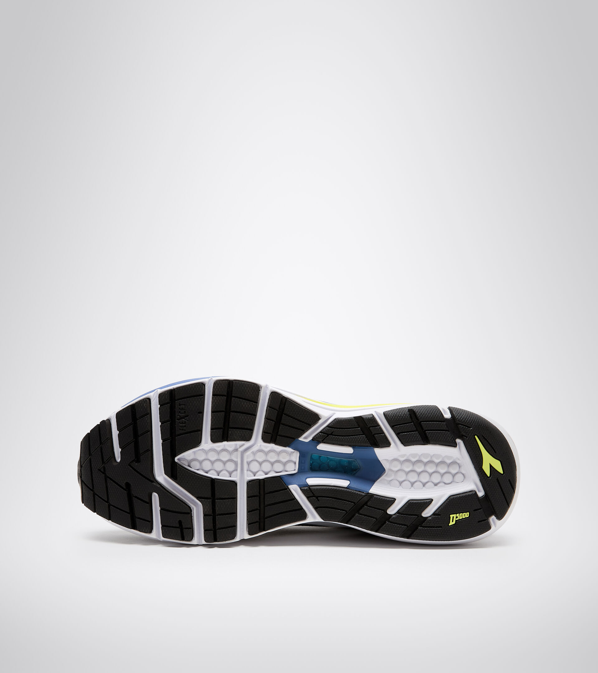 Running shoes - Men MYTHOS BLUSHIELD 7 VORTICE BLACK IRIS/WHITE/NEON YELLOW - Diadora