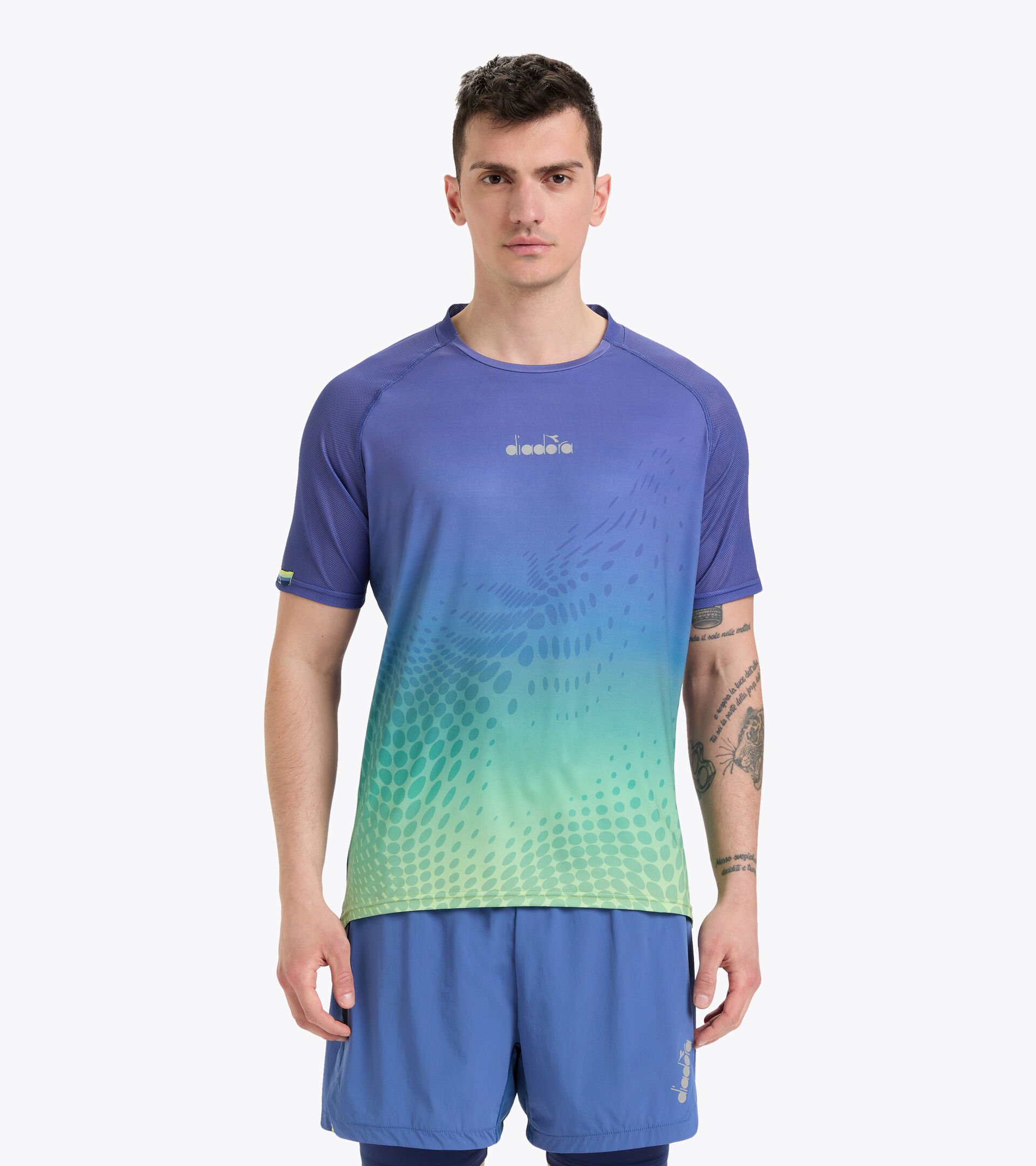 T-shirt de running très léger - Homme SUPER LIGHT SS T-SHIRT BE ONE WATERY MURRINA - Diadora
